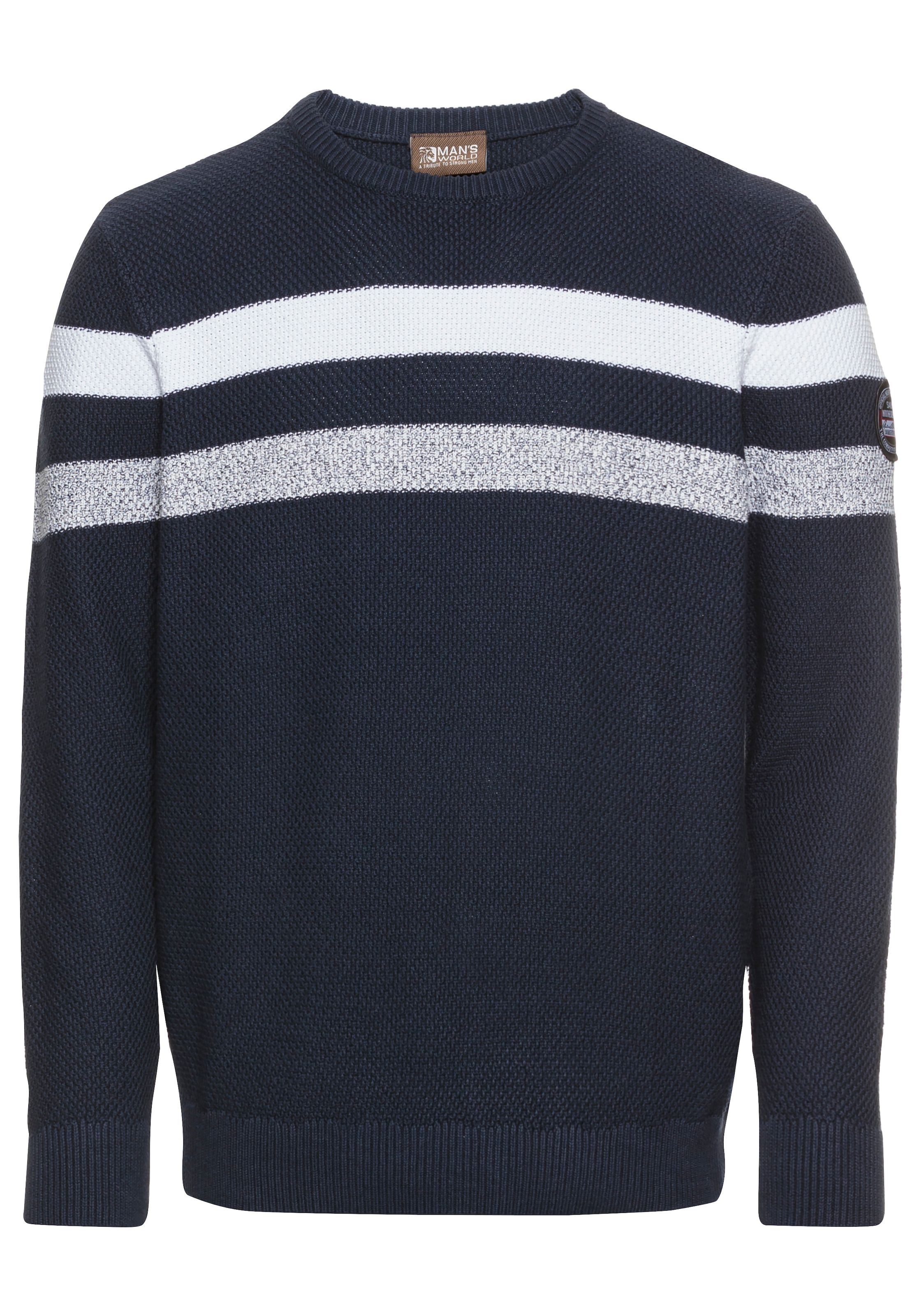 Man's World Strickpullover, in melierte Optik