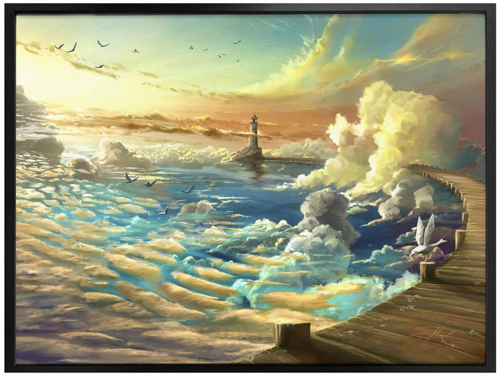 Schriftzug, (1 Wall-Art des online Bild St.), Bild, Wandposter »Surrealismus Ufer Wandbild, Himmels«, Jelmoli-Versand bestellen Poster Poster, |