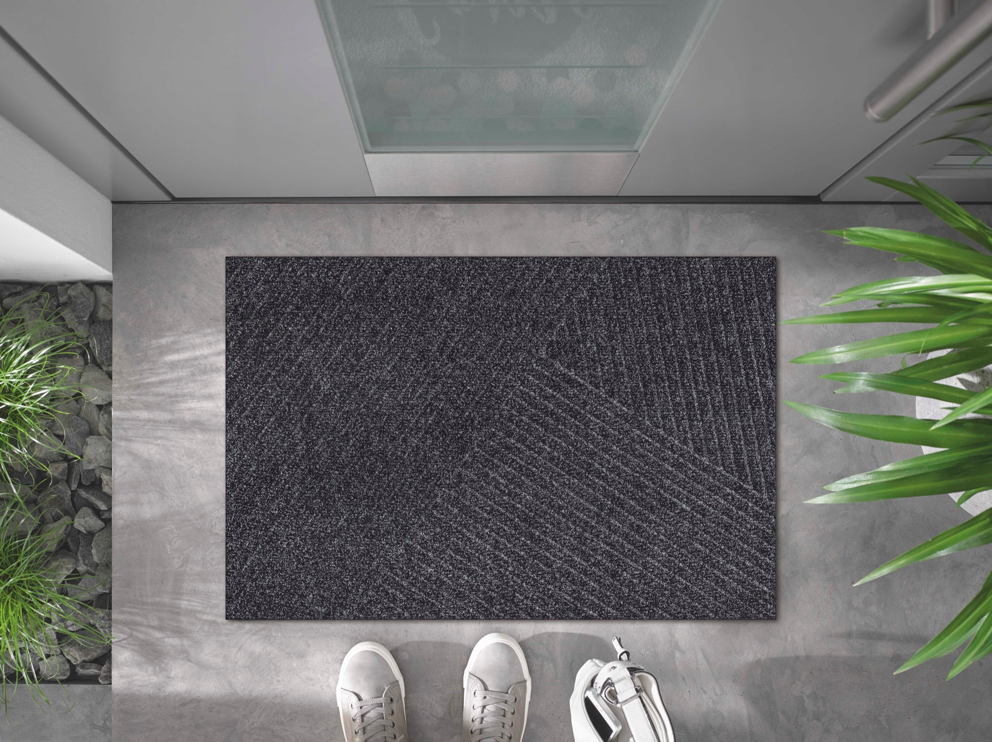 wash+dry by Kleen-Tex Teppich »Stripes«, rechteckig, 8 mm Höhe, dezentes Streifen Design, In- und Outdoor geeignet, waschbar