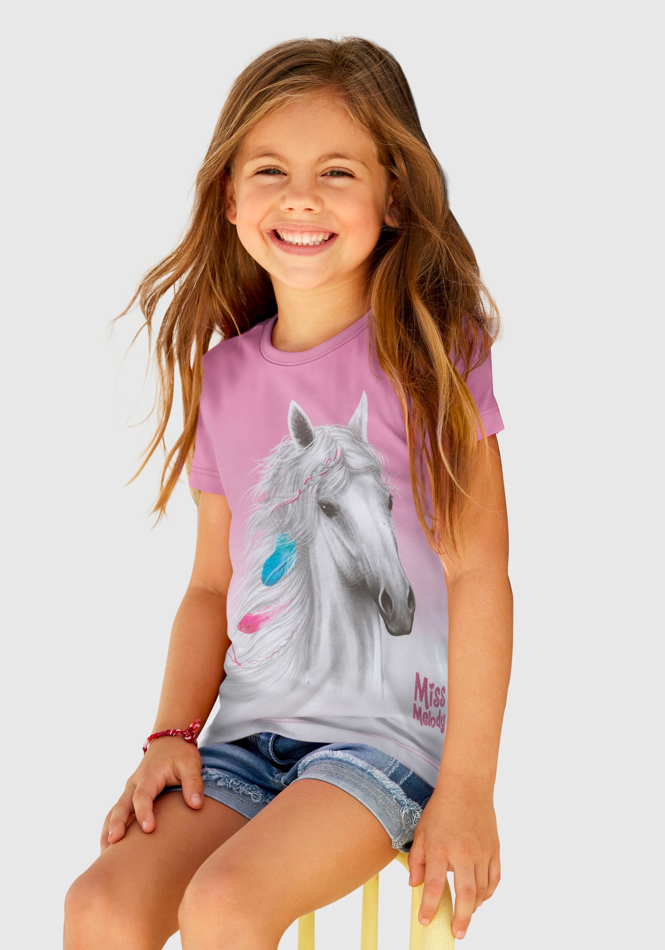 ✵ Miss Melody T-Shirt, mit schönem Jelmoli-Versand Pferdemotiv günstig | ordern