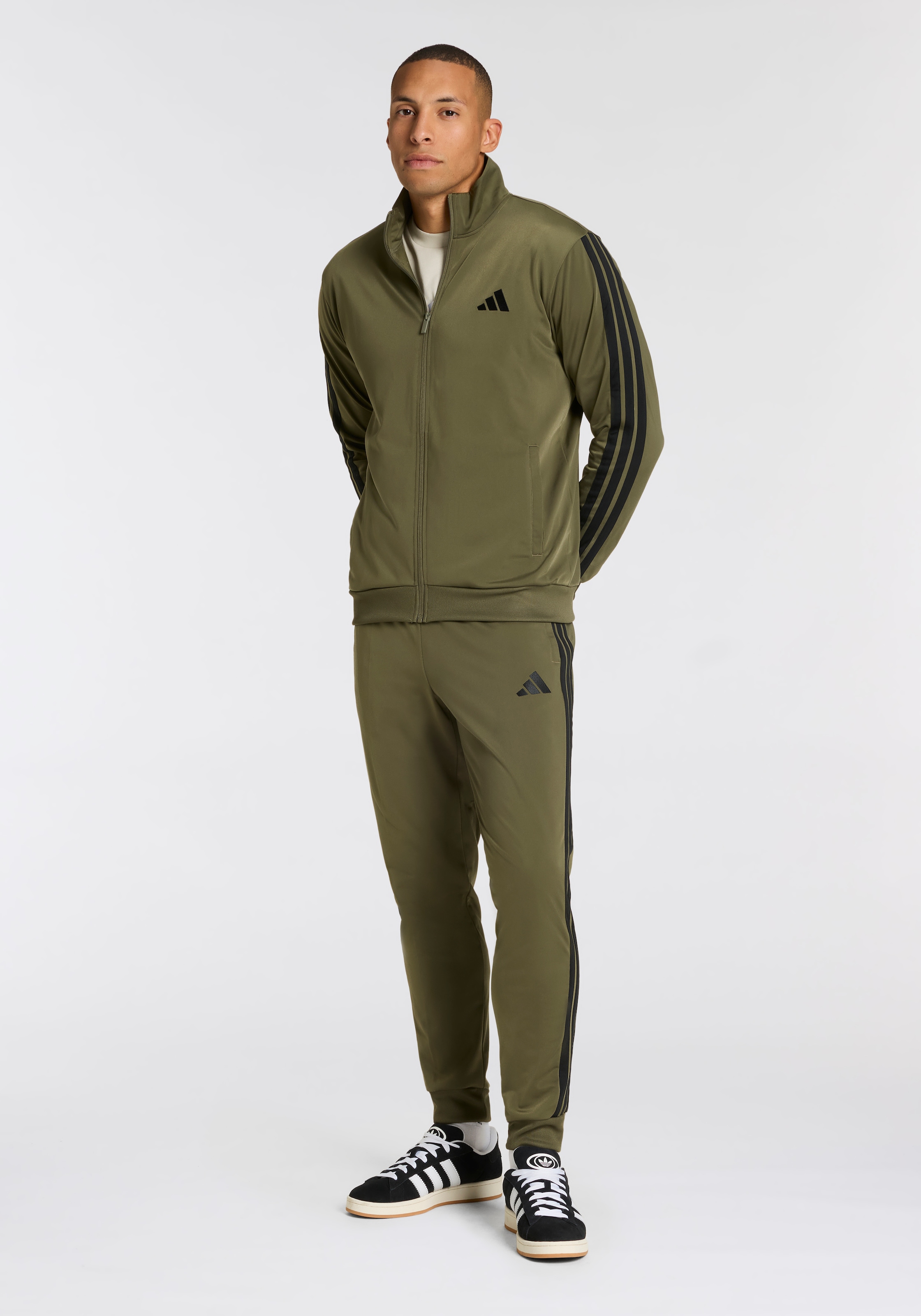adidas Sportswear Trainingsanzug »M 3S TR TT TS«, (2 tlg.), Basic 3-Streifen Trikot