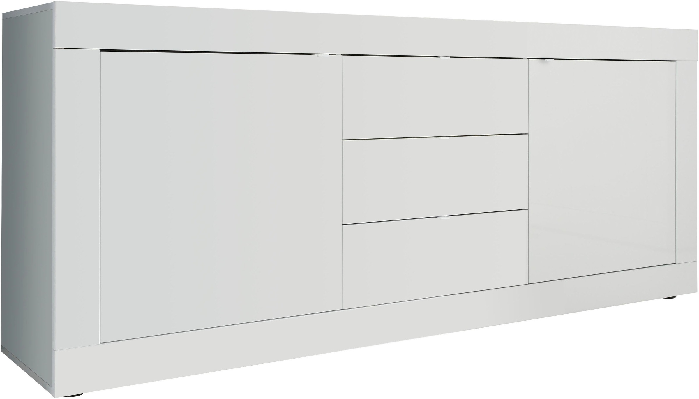 Home affaire Sideboard "Basic Breite 210 cm, Kommode 2 Türen, 3 Schubkästen, Anrichte," Metallgriff, moderne Rahmenoptik, viel Stauraum, Farbauswahl