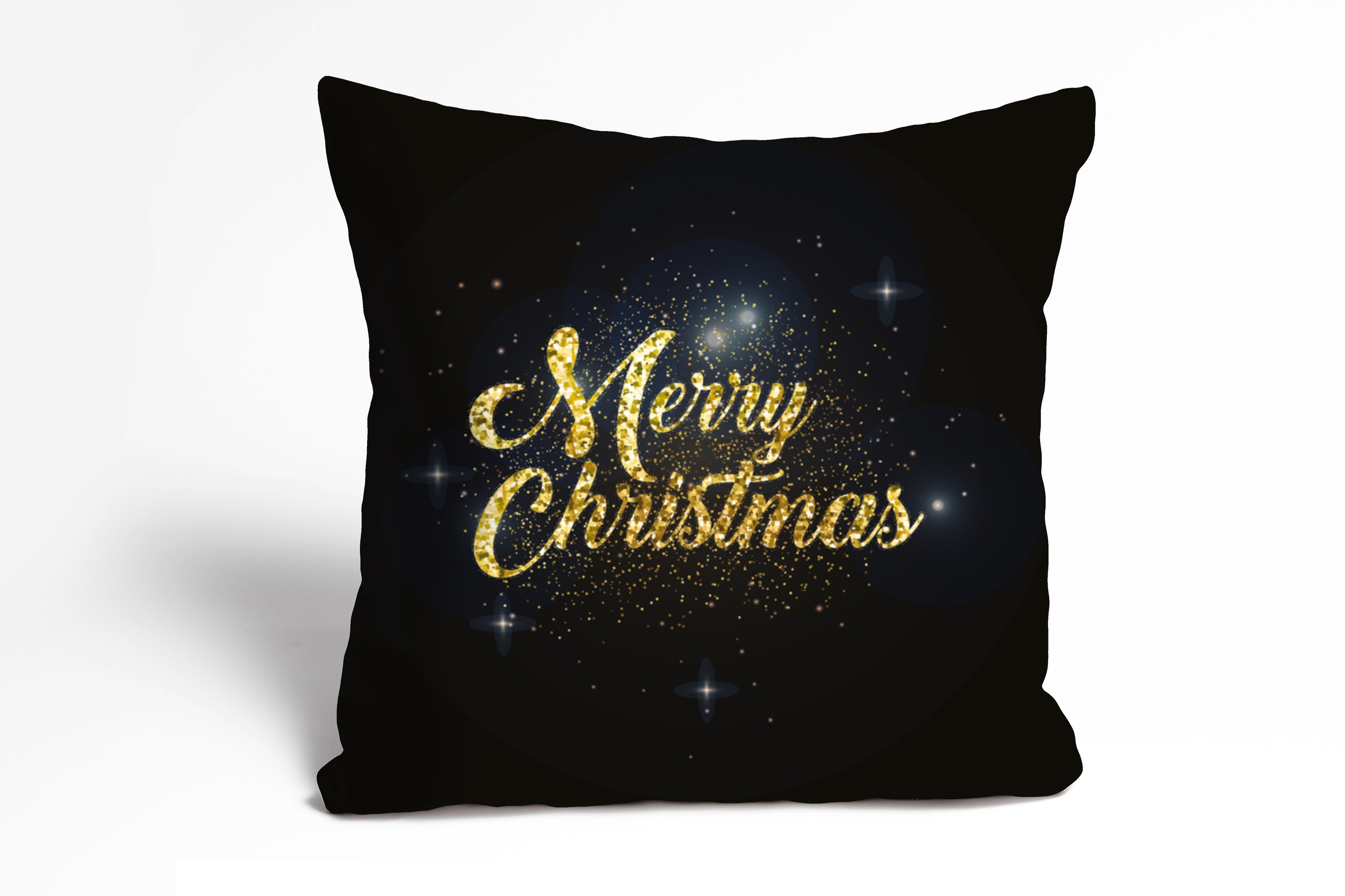 queence Dekokissen »Sternenhimmel«, Kissenhülle,Merry Christmas,Schwarz,Weihnachtsmotiv,Festlich
