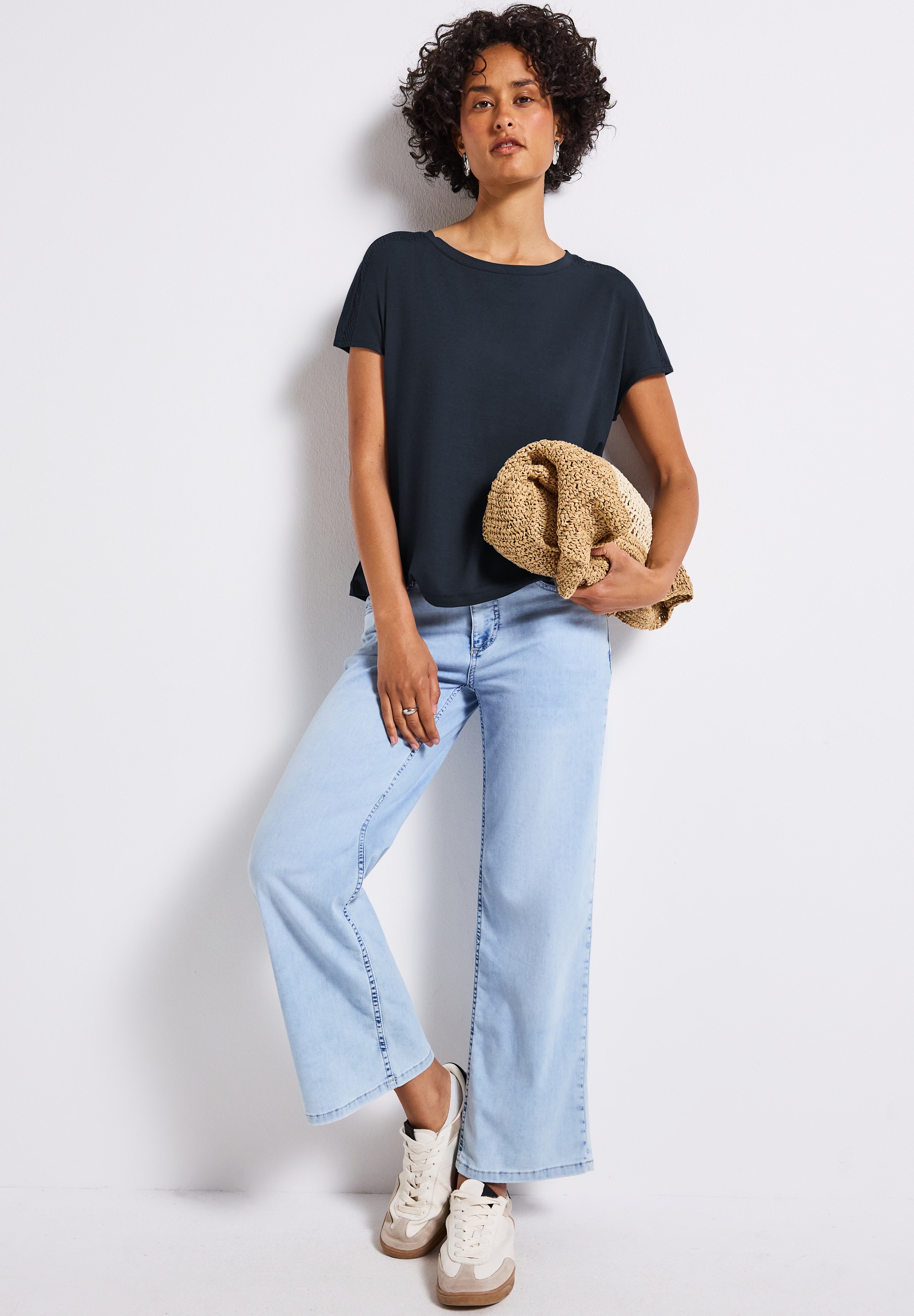 STREET ONE Shirttop, mit Mesh-Detail