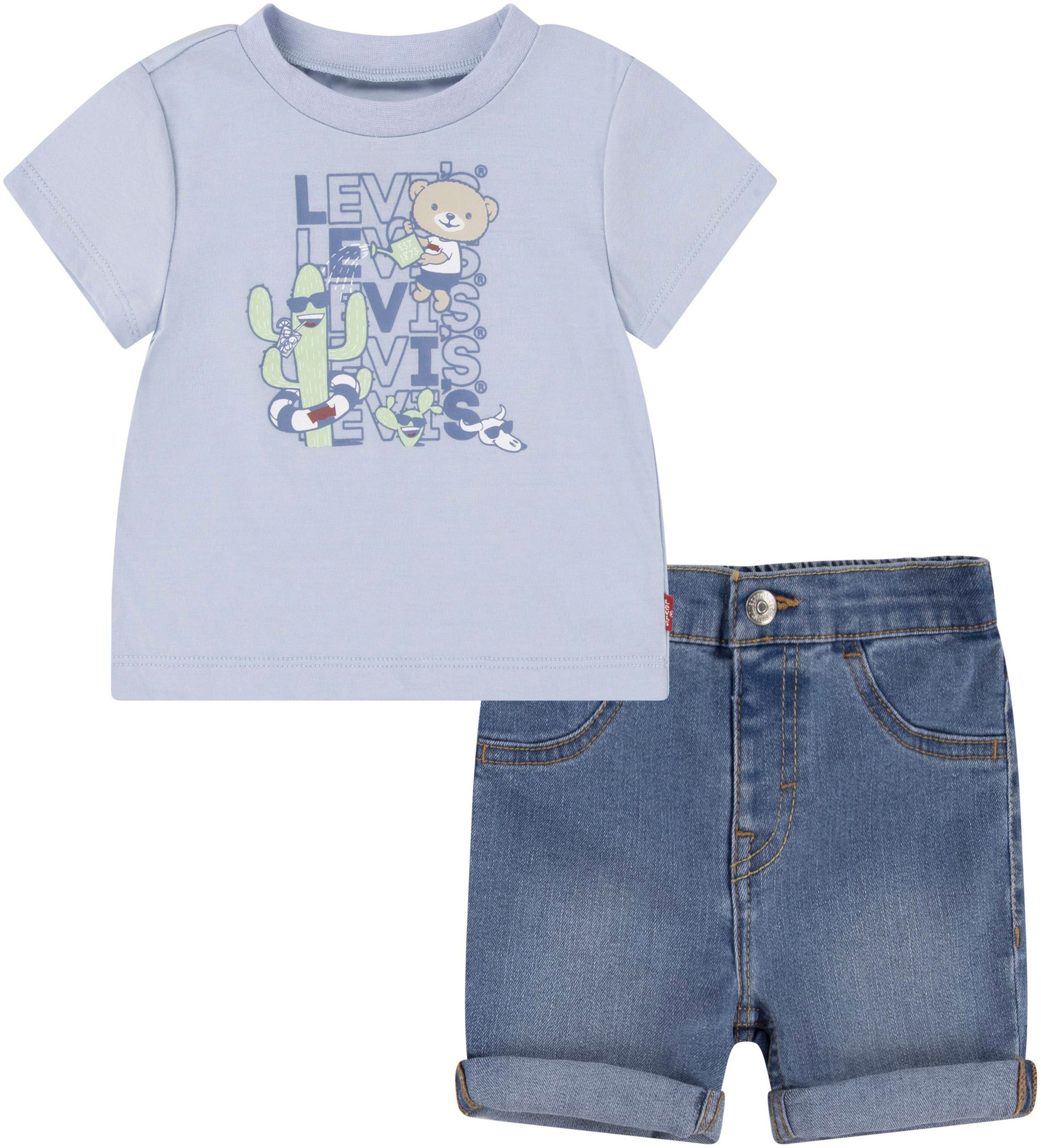 Levi's® Kids T-Shirt & Shorts »CRITTER STACKED LOGO TEE«, for Baby BOYS