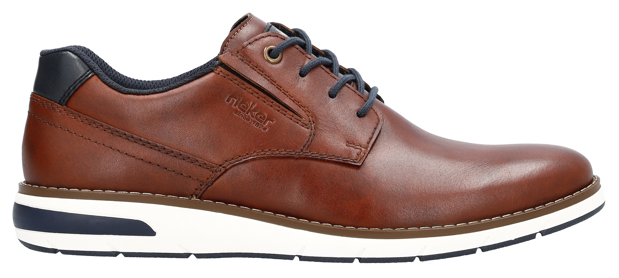 Rieker Sneaker, mit modischer Laufsohle, Freizeitschuh, Halbschuh, Schnürschuh