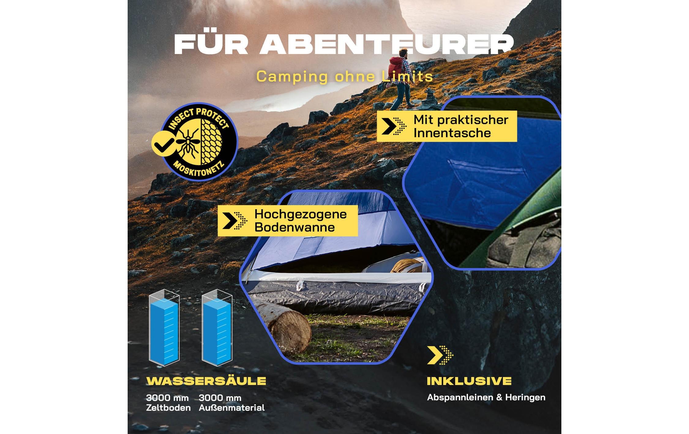 Kuppelzelt »Where tomorrow 3 Personen«, 3 Personen