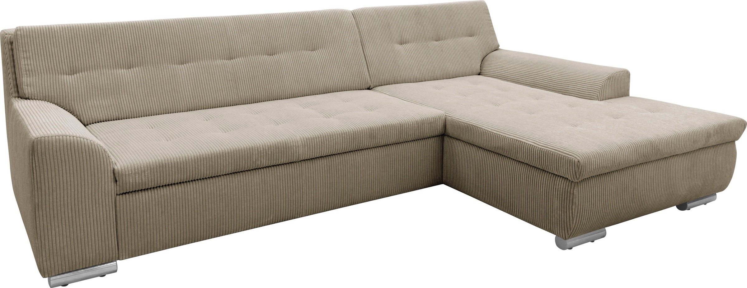 DOMO collection Ecksofa Treviso, wahlweise mit Bettfunktion, incl. Zierkissen