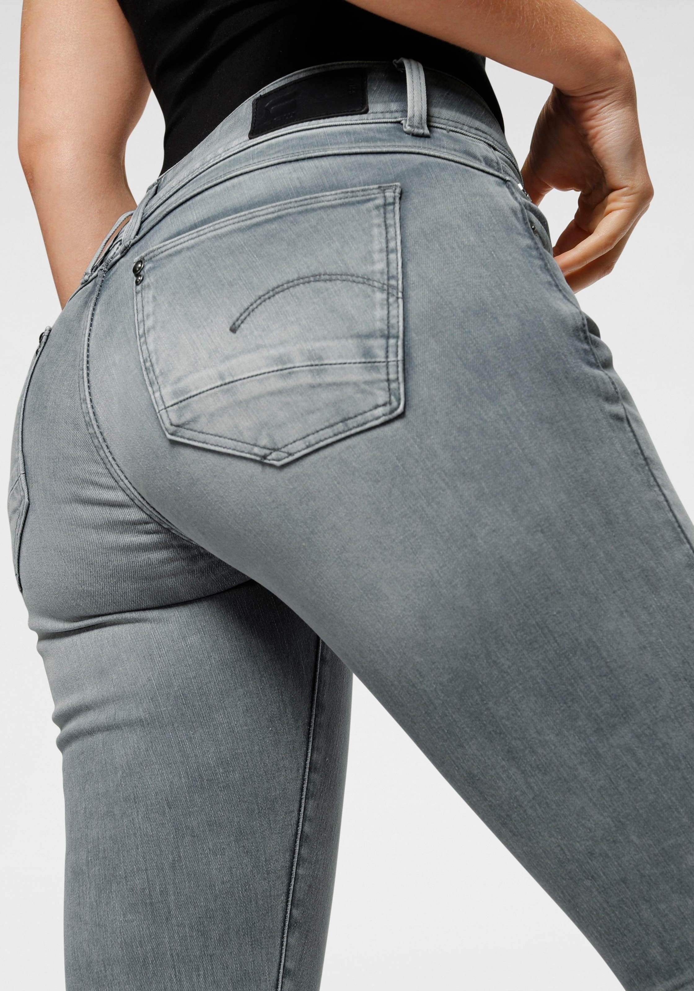 bei online Waist Skinny«, Skinny-fit-Jeans kaufen Jelmoli-Versand mit Elasthan-Anteil G-Star Schweiz »Mid RAW