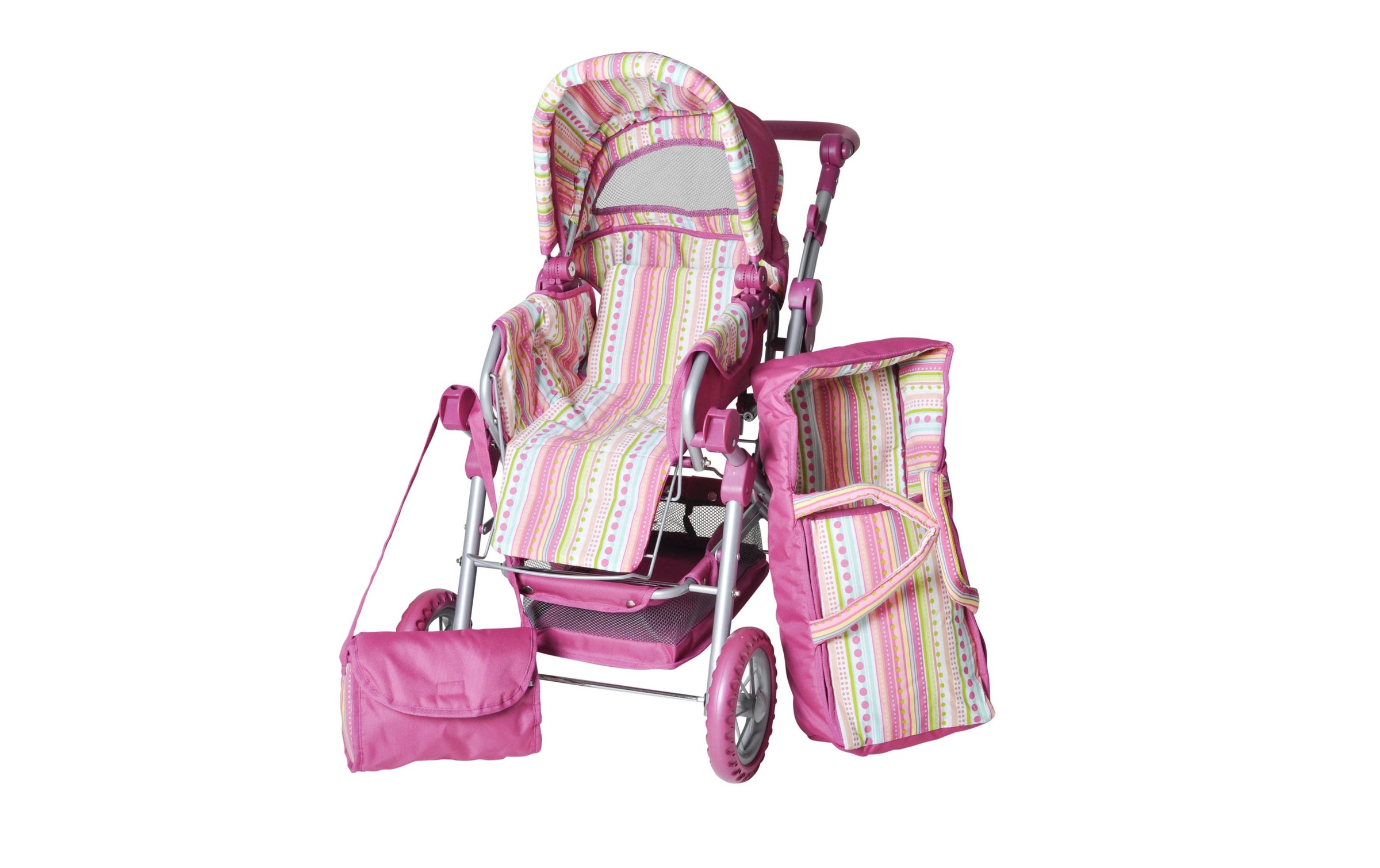Knorrtoys® Puppenwagen »Twingo S Pink Stripe«