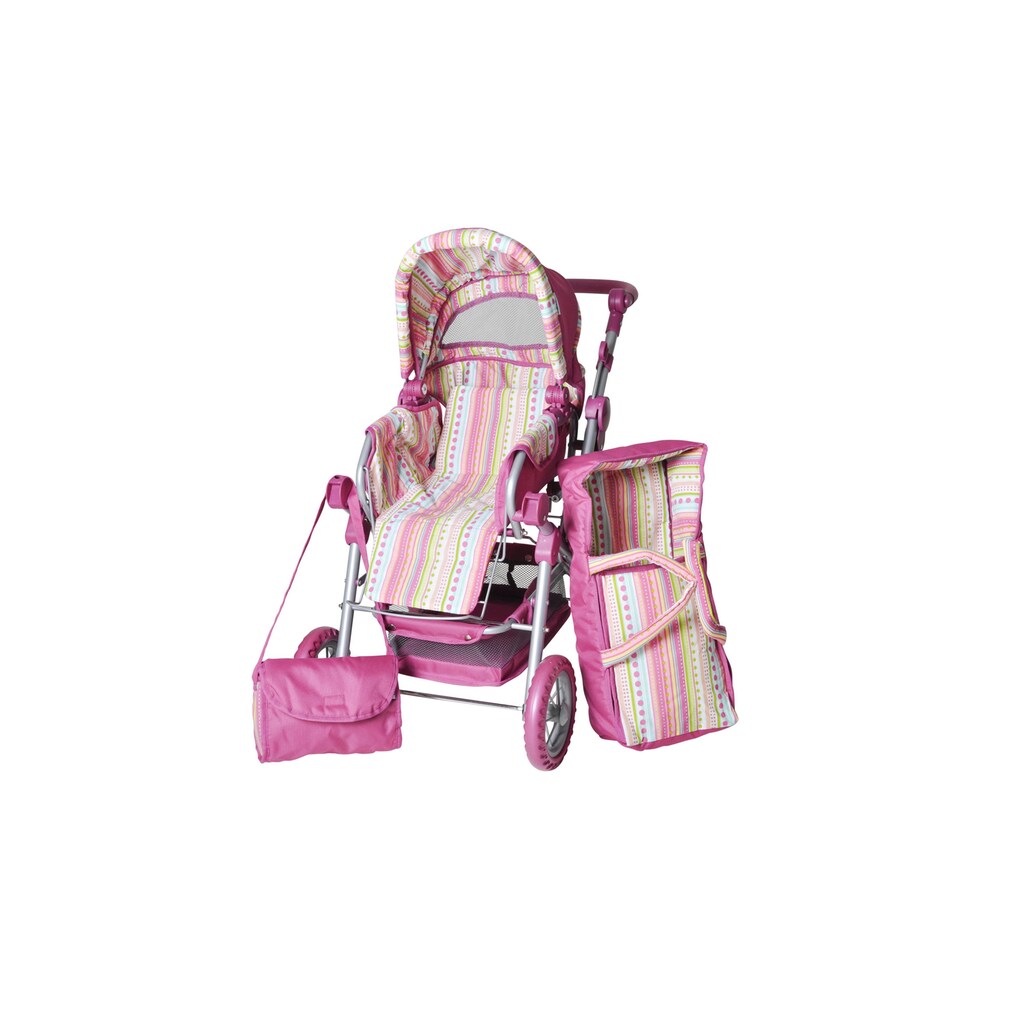 Knorrtoys® Puppenwagen »Twingo S Pink Stripe«