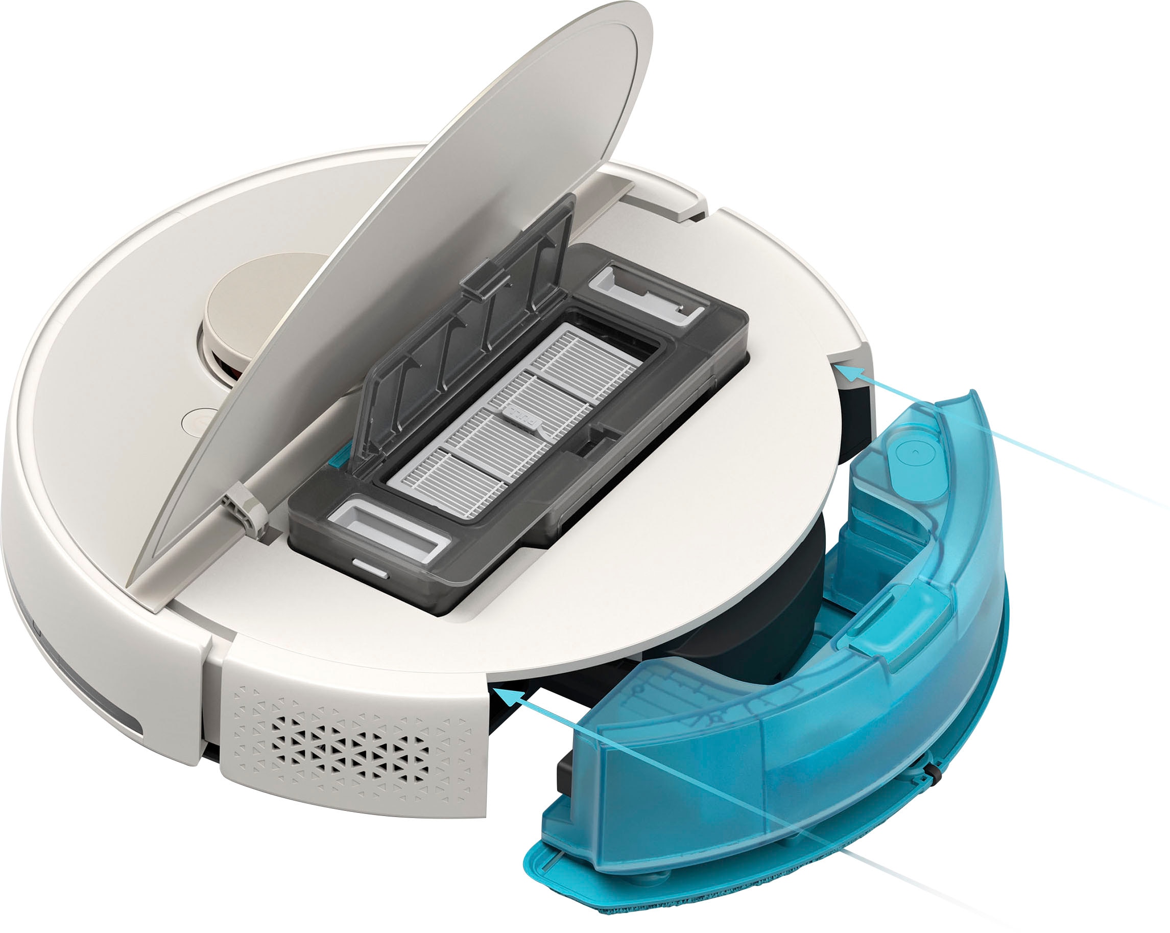 Philips Bodenwischer-Set »XV1473/00«, (Packung, 4 St.), für Saugroboter XU7000/01, XU7100/01 mit 2x Filter, 1x Seitenbürsten