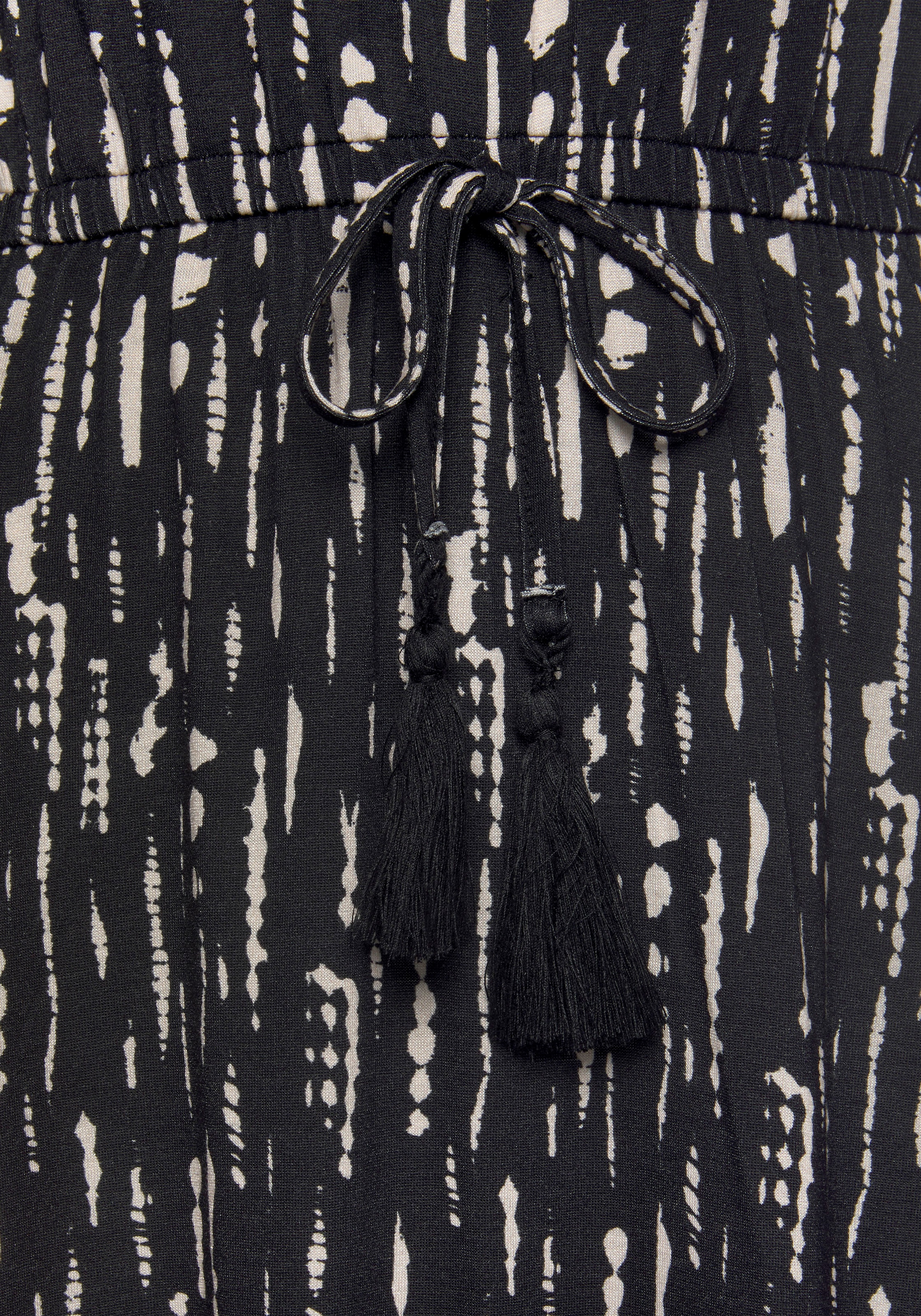 s.Oliver Druckkleid, mit Zierband hinten, kurzes Sommerkleid im Alloverdruck, Strandkleid