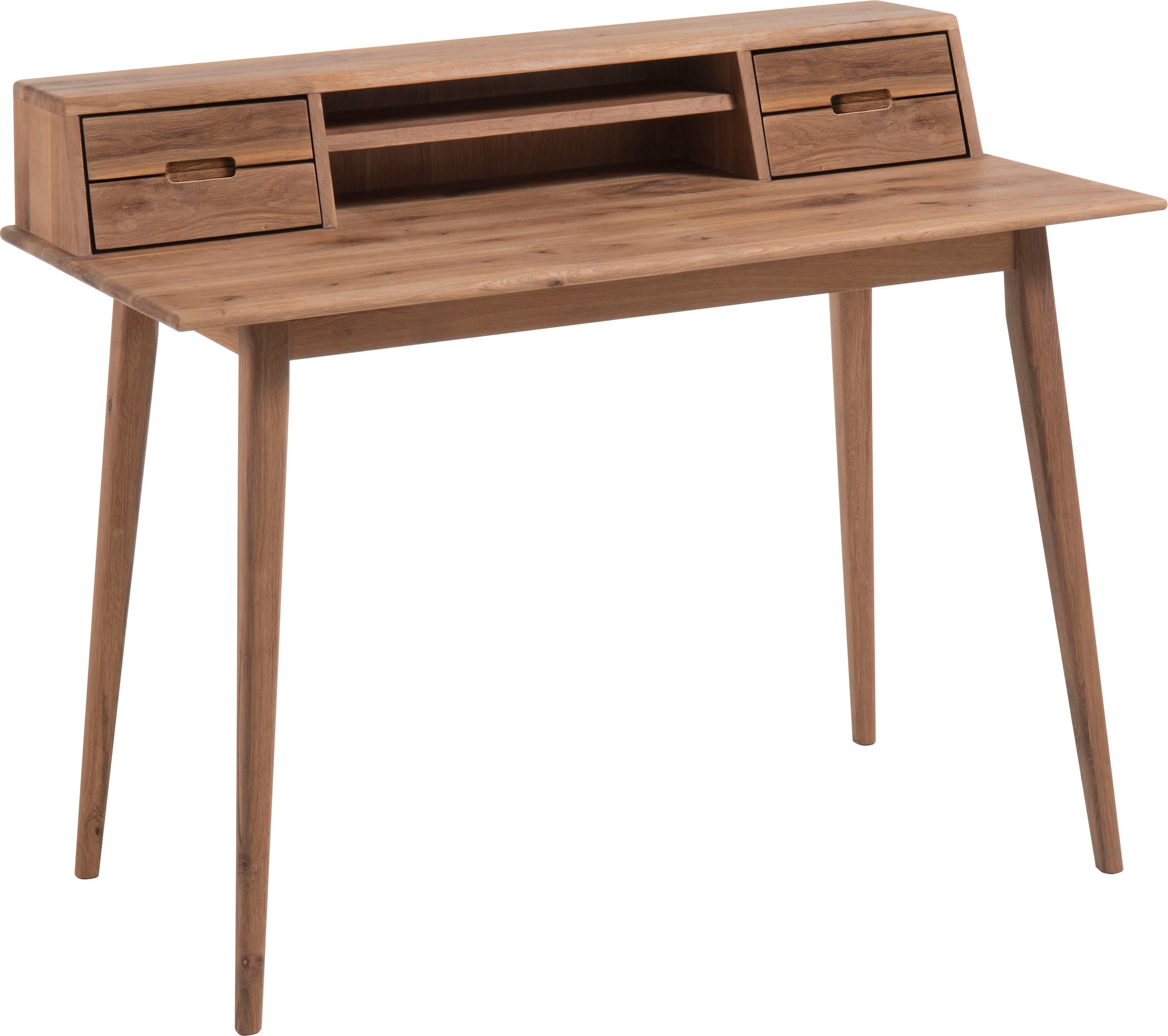 MCA furniture Schreibtisch »Melbourne«, Massivholz Asteiche geölt mit Schubladen, Breite 110 cm