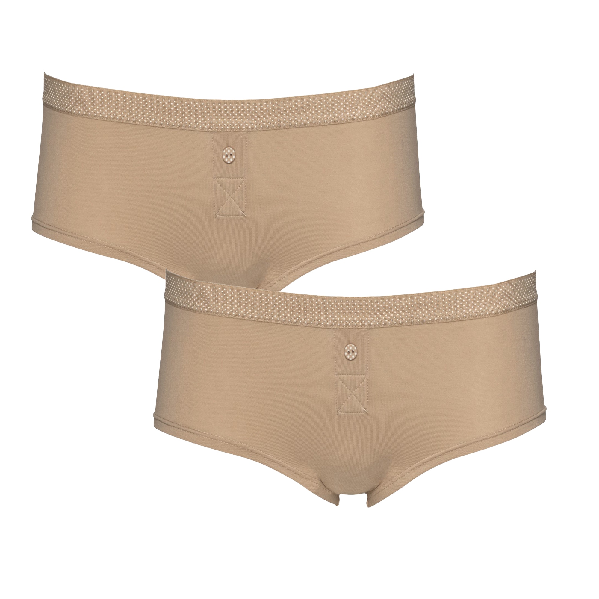 Boobs & Bloomers Boxershorts »Anny« Knopf als Deko, eng, elastisch, bequem, weich, mit Bund, Baumwollmix