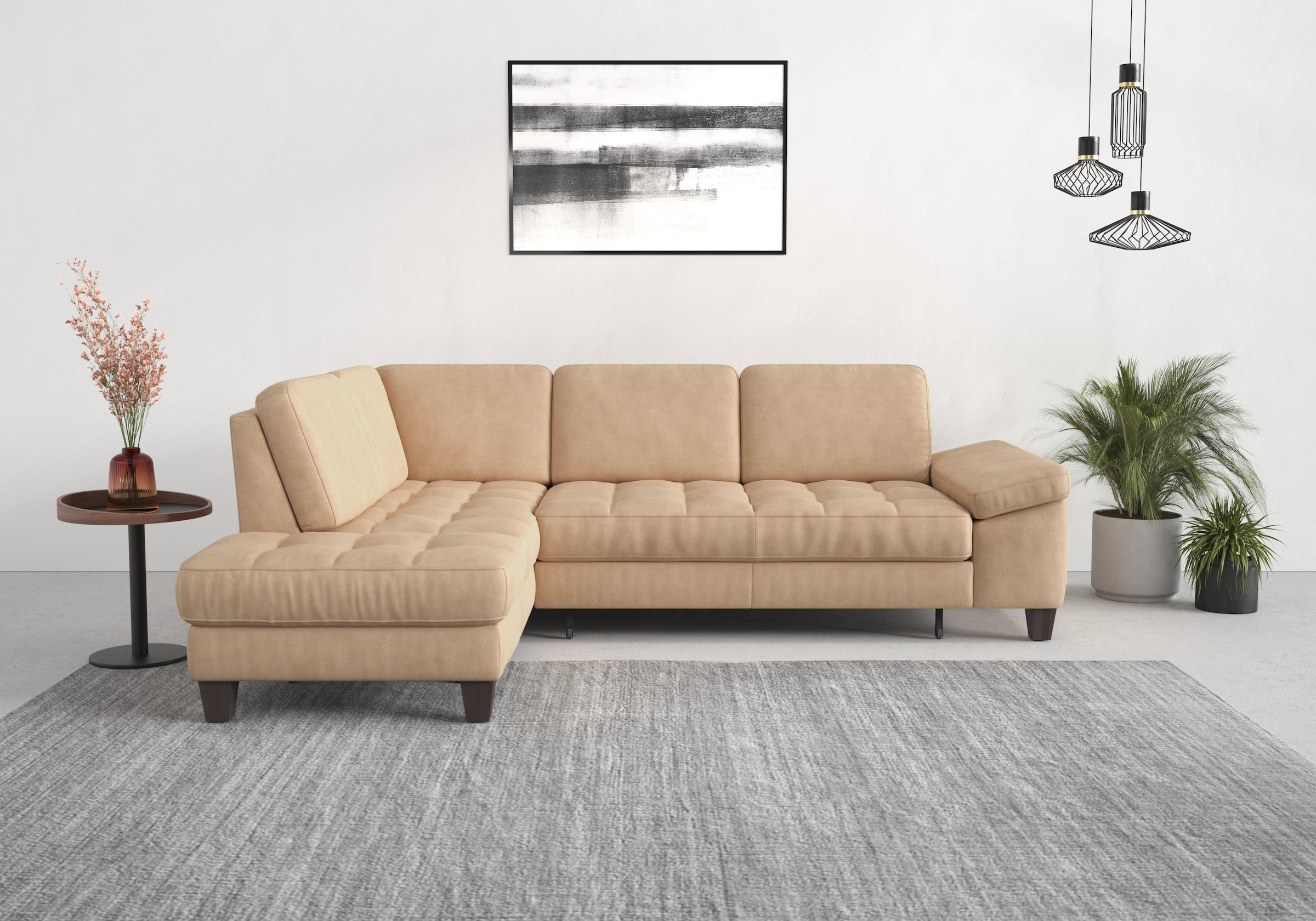 sit&more Ecksofa "Westham L-Form" mit Ottomane, mit oder ohne Bettfunktion, Bettkasten, Verstellung