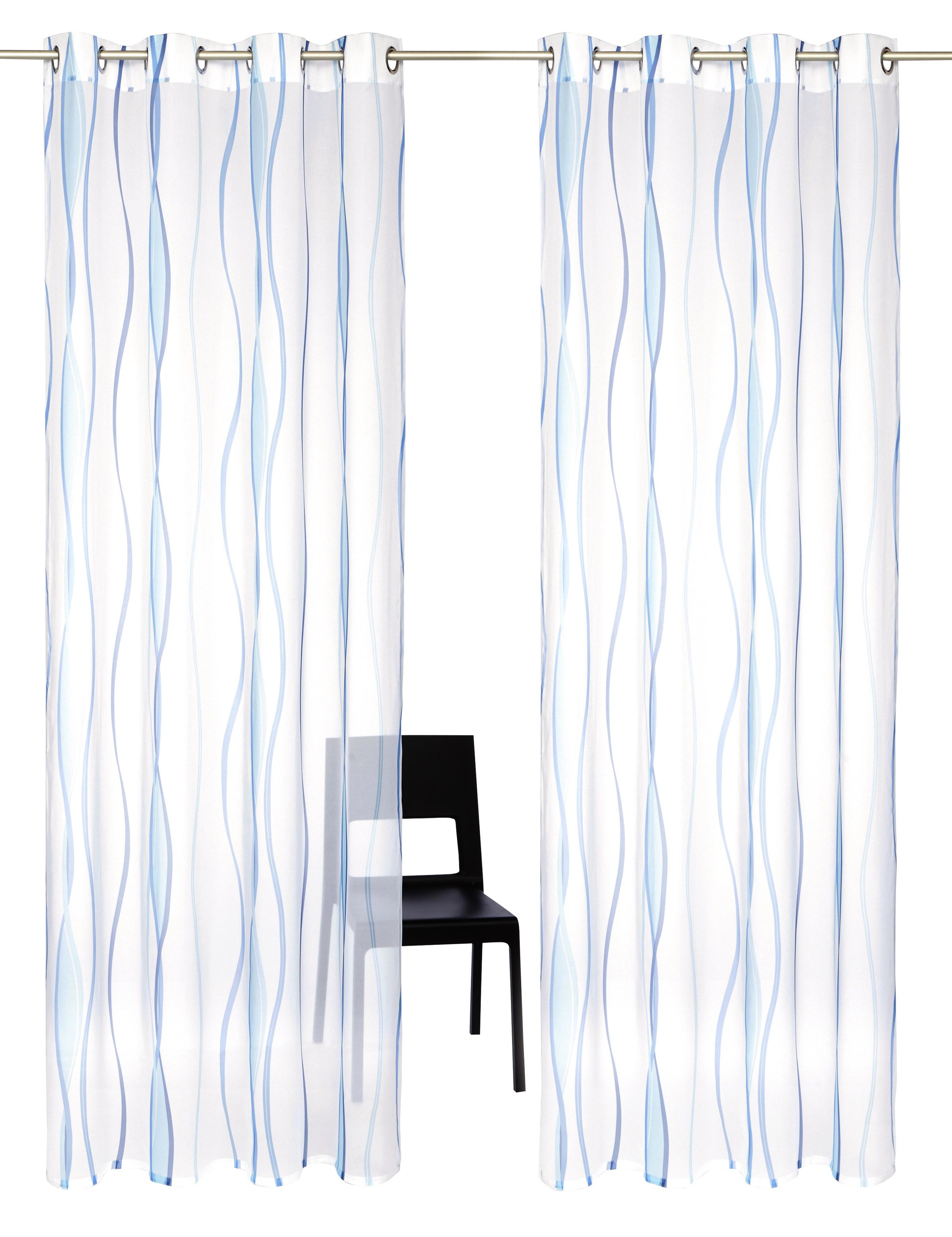 OTTO home Gardine "Dimona" Ösen 2 Stk. tlg. 2-er Set, transparent, Voile, Polyester, Wellen