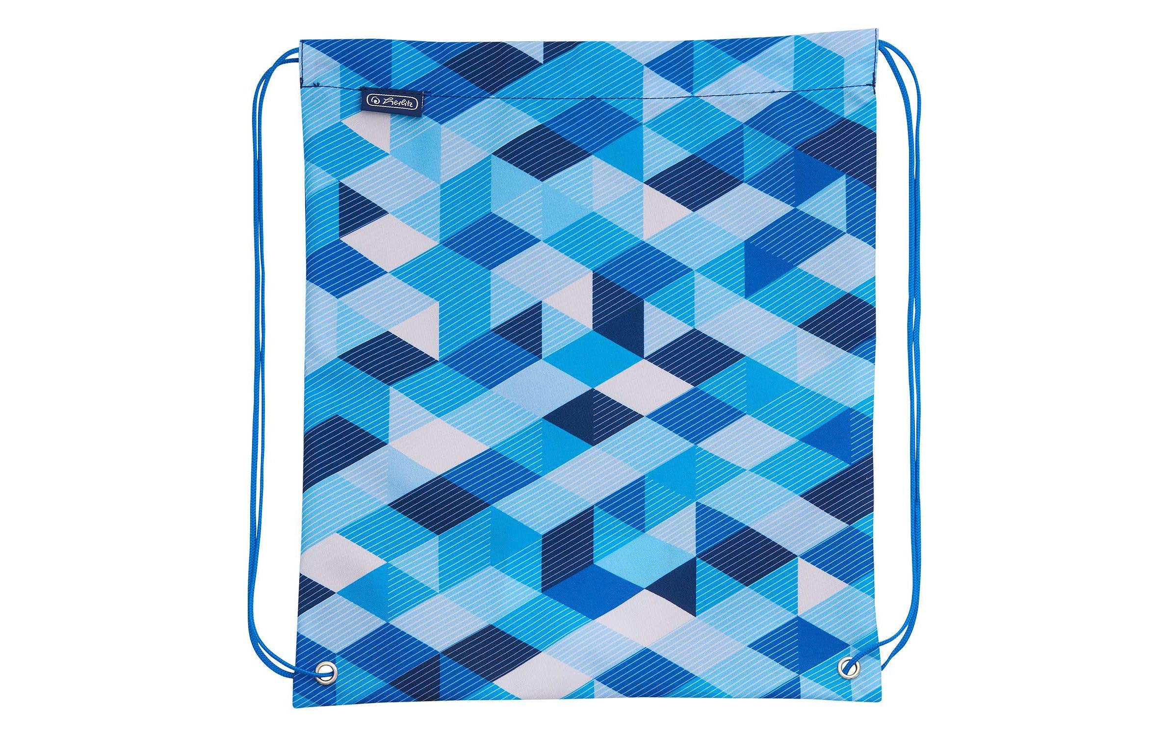Herlitz Schulrucksack »Motion Plus Blue Cubes 4-teilig«