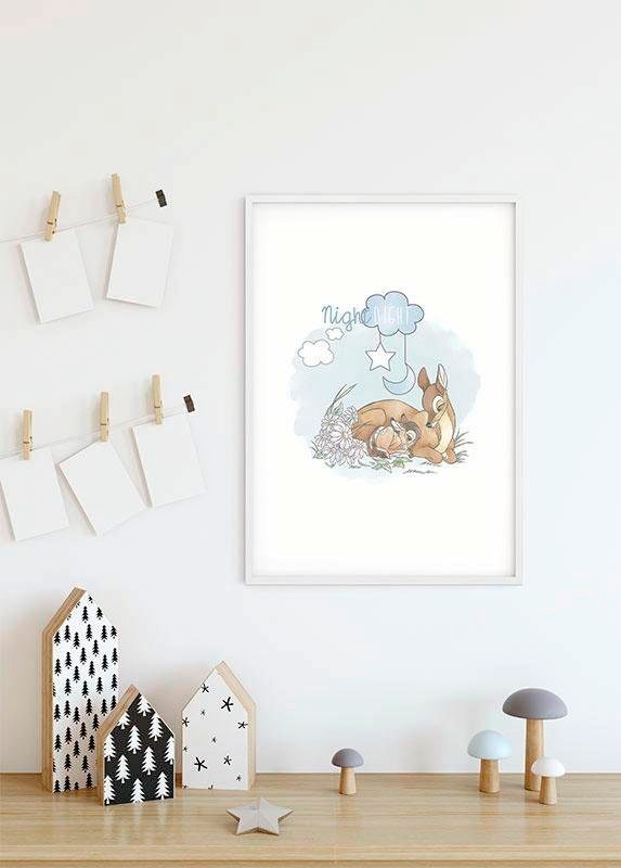 Komar Poster »Bambi Good Night«, Disney, (1 St.), Kinderzimmer, Schlafzimmer, Wohnzimmer