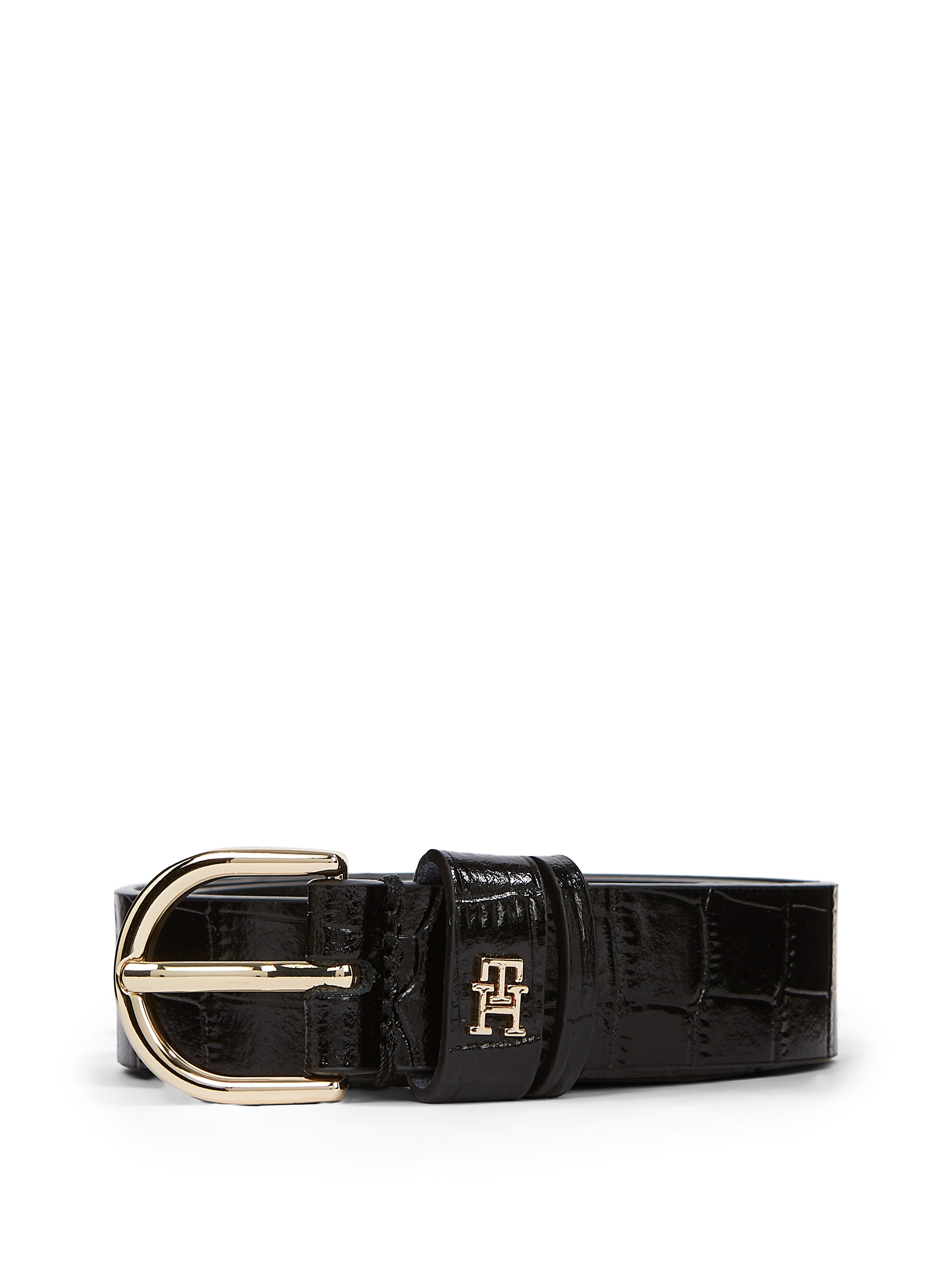 Tommy Hilfiger Ledergürtel »ESSENTIAL EFFORTLESS«, 2,5 cm, geprägt, mit TH Monogramm, glänzend