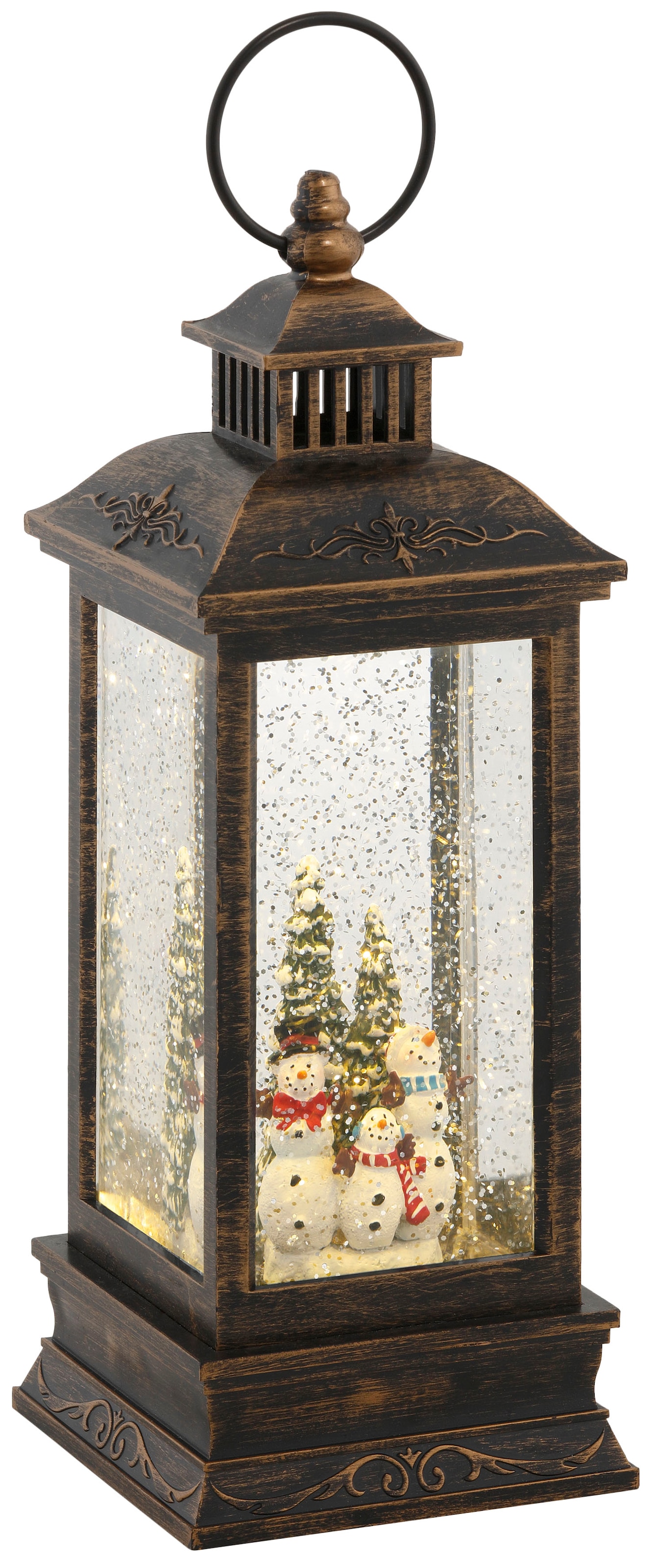 LED Laterne »Schneemann«, mit weihnachtlichen Figuren, Höhe ca. 27,5 cm