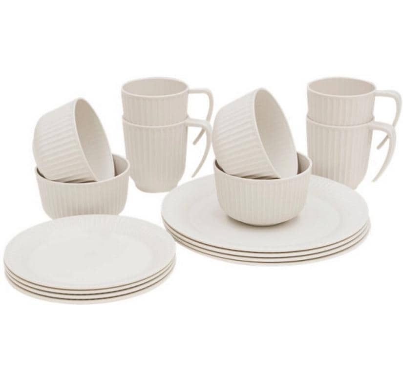 Outwell Geschirr-Set "Delish 4er-Set Sandstone"