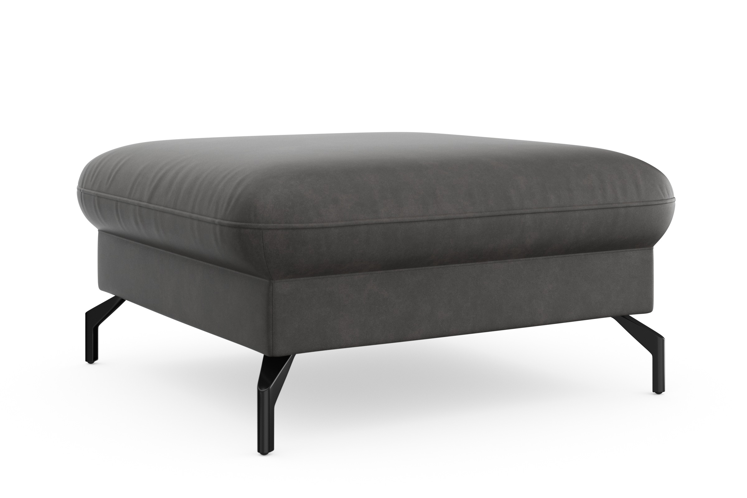 sit&more Hocker »Fashion«, inklusive Federkern, mit hochwertigen, schwarzen Metallfüssen