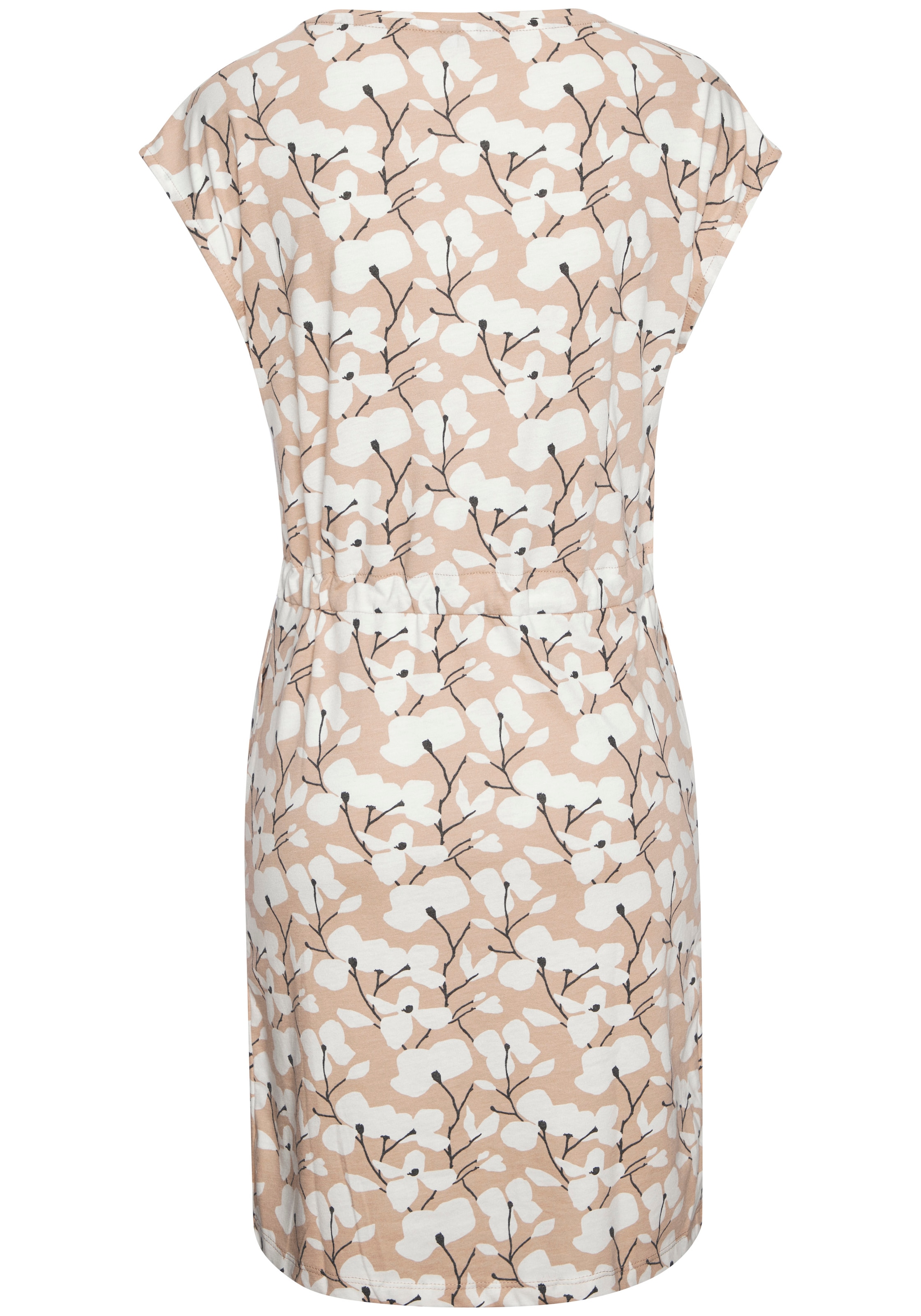 Beachtime Jerseykleid, mit Blumenmuster und Taschen, Sommerkleid aus Baumwoll-Mix