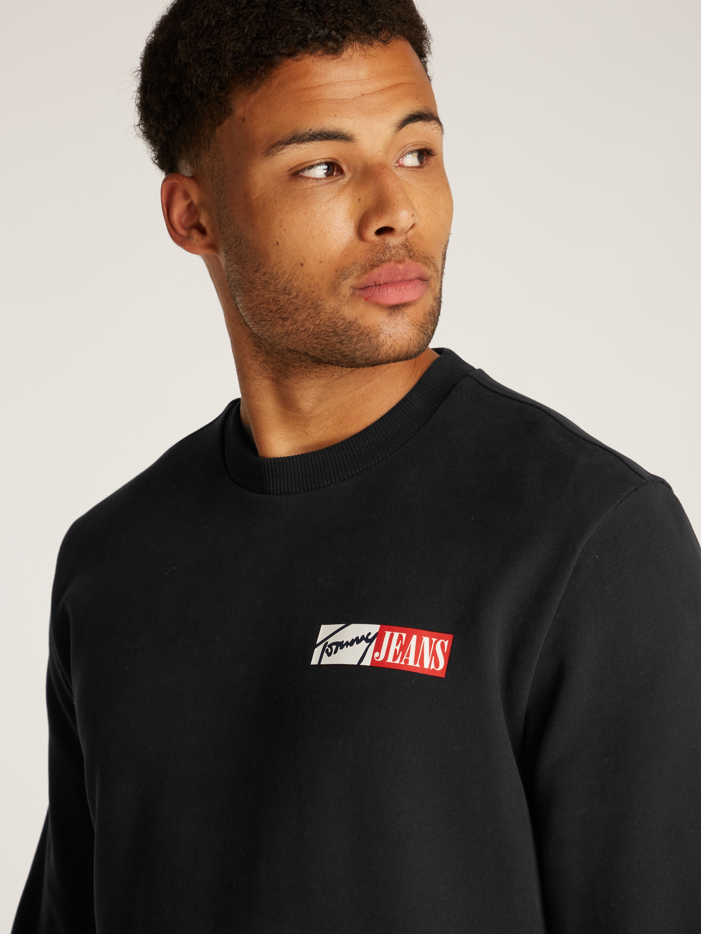 Tommy Jeans Plus Sweatshirt »TJM REG ENTRY GRAPHIC CREW EXT«, in Grossen Grössen, Logodruck