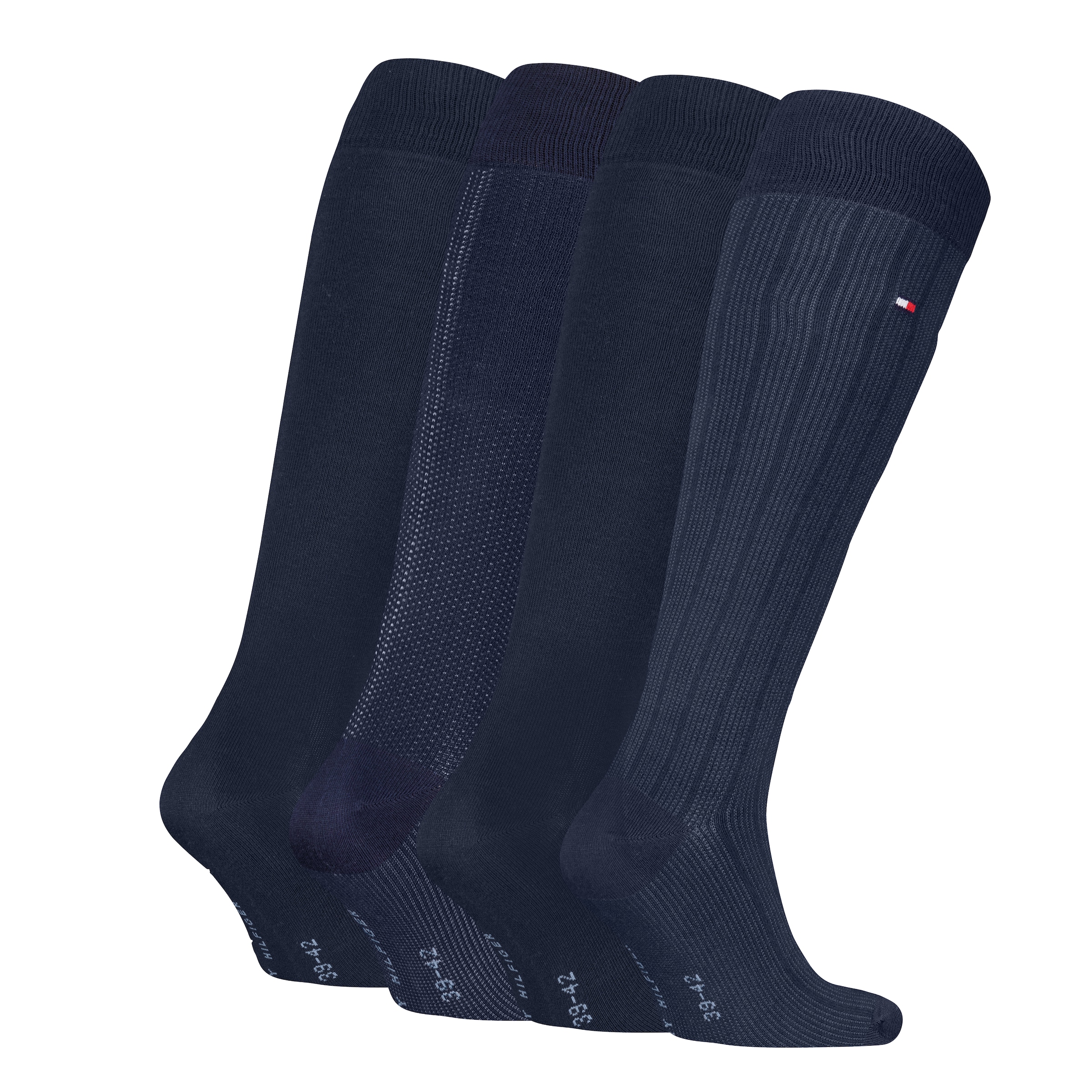 Tommy Hilfiger Kniestrümpfe »TH MEN KNEEHIGH 4P TIN GIFTBOX«, (4er Pack)