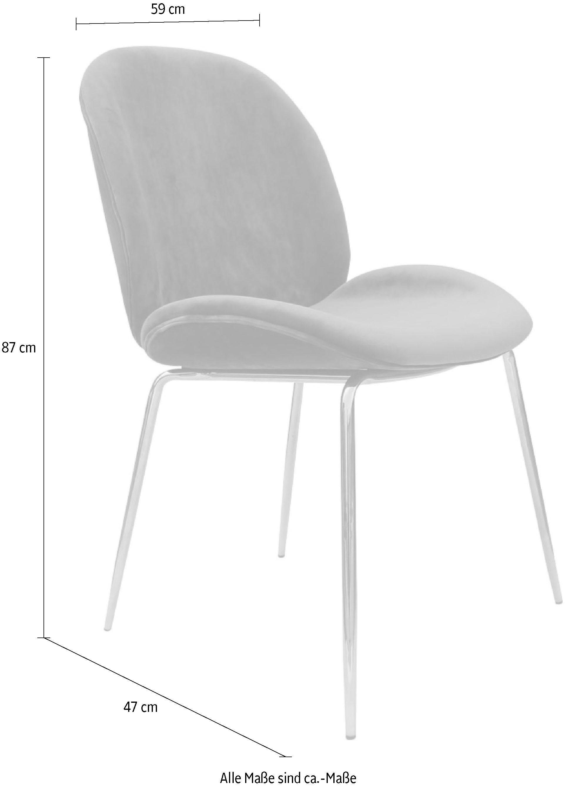 Kayoom Stuhl »Charlize 110 2er-Set, TOPSELLER! Esszimmerstühle,moderne Optik«, (Set), 2 St., Samtstoff, samtweicher Bezug, bequem, zeitlos, moderne Optik