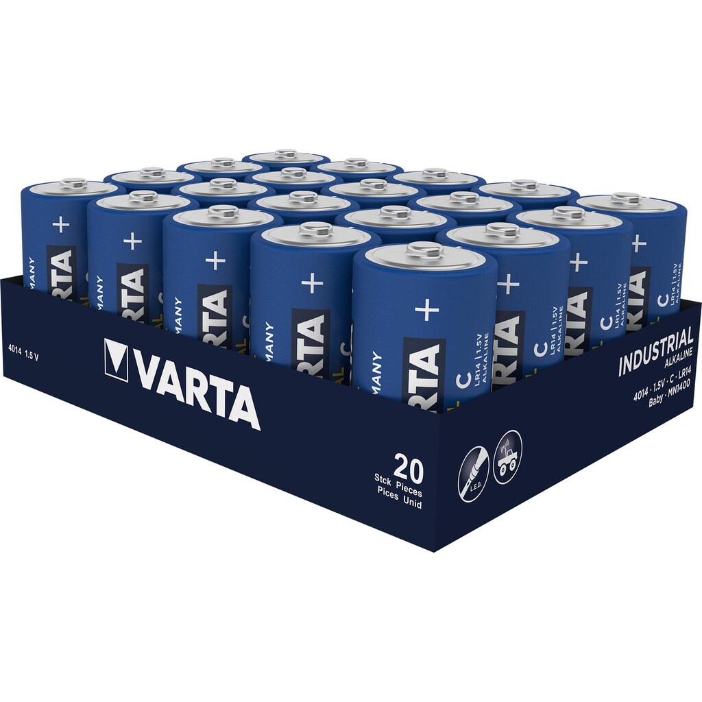 VARTA Batterie »Industrial C 20 Stück«