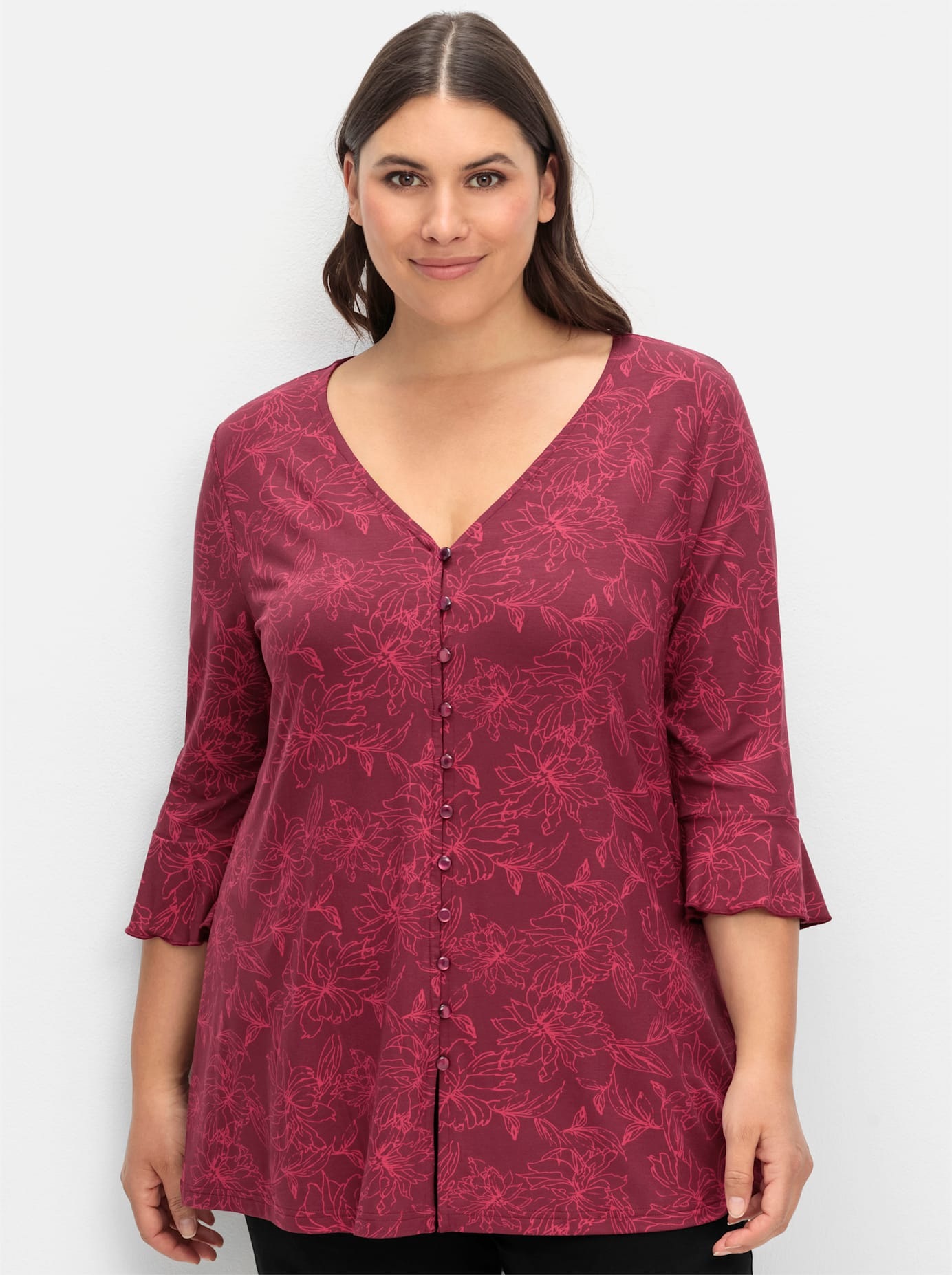 Sheego 3/4-Arm-Shirt »T-Shirt«, (1 tlg.)