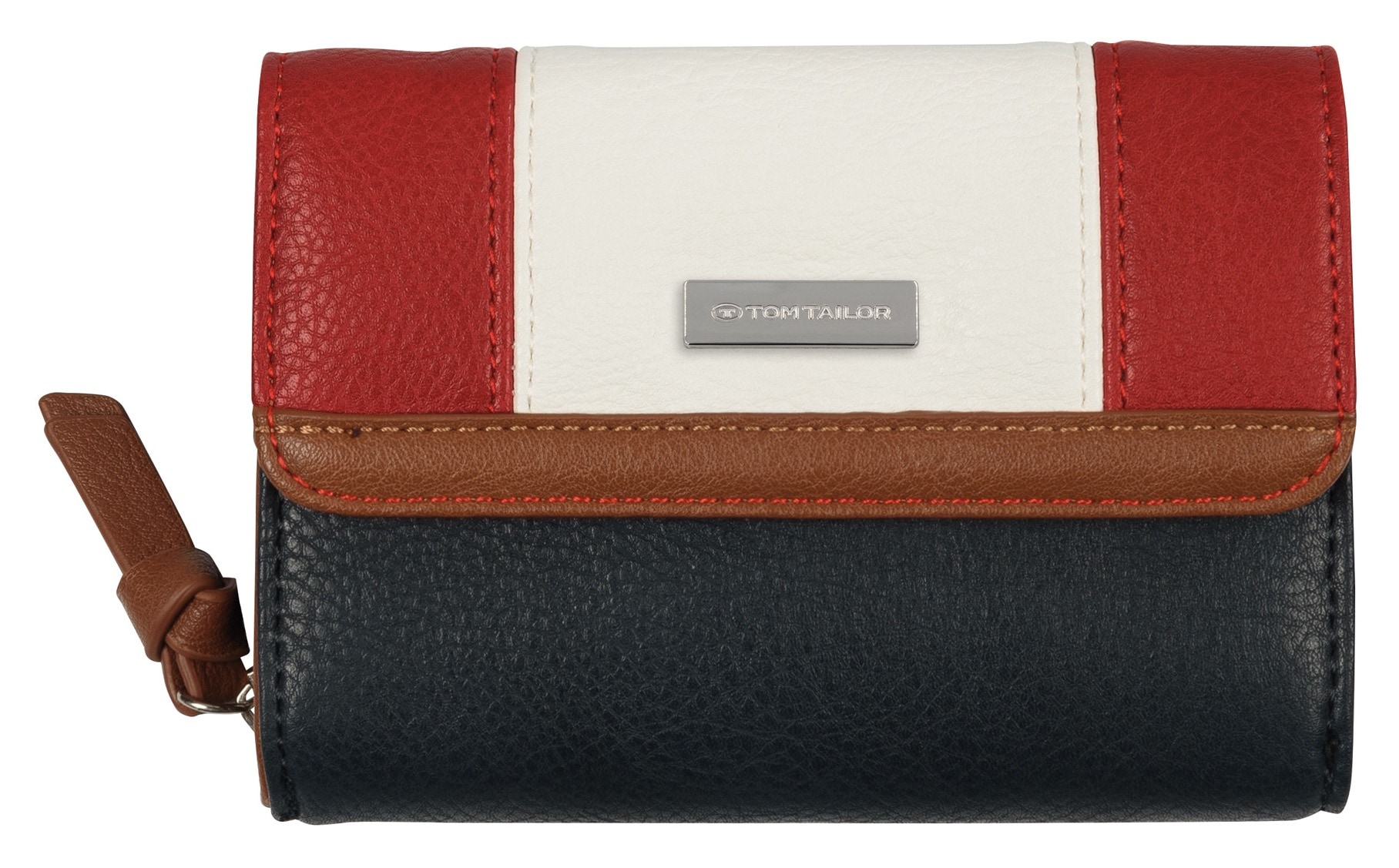 TOM TAILOR Geldbörse »Juna« aus soft genarbtem ledrigen Material mit glänzenden Metall-Accessoires