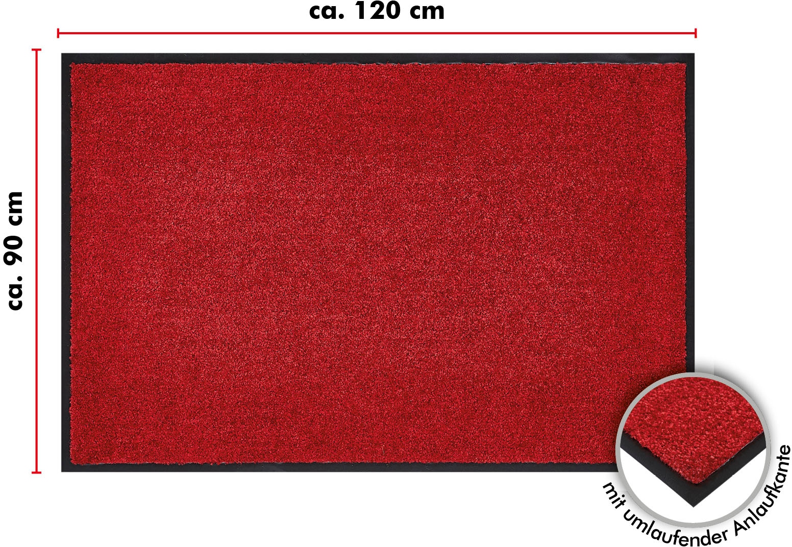 Andiamo Fussmatte »Super Wash & Clean, Made in Belgium«, rechteckig, 7 mm Höhe, Schmutzfangmatte, Uni Farben, rutschhemmend, waschbar