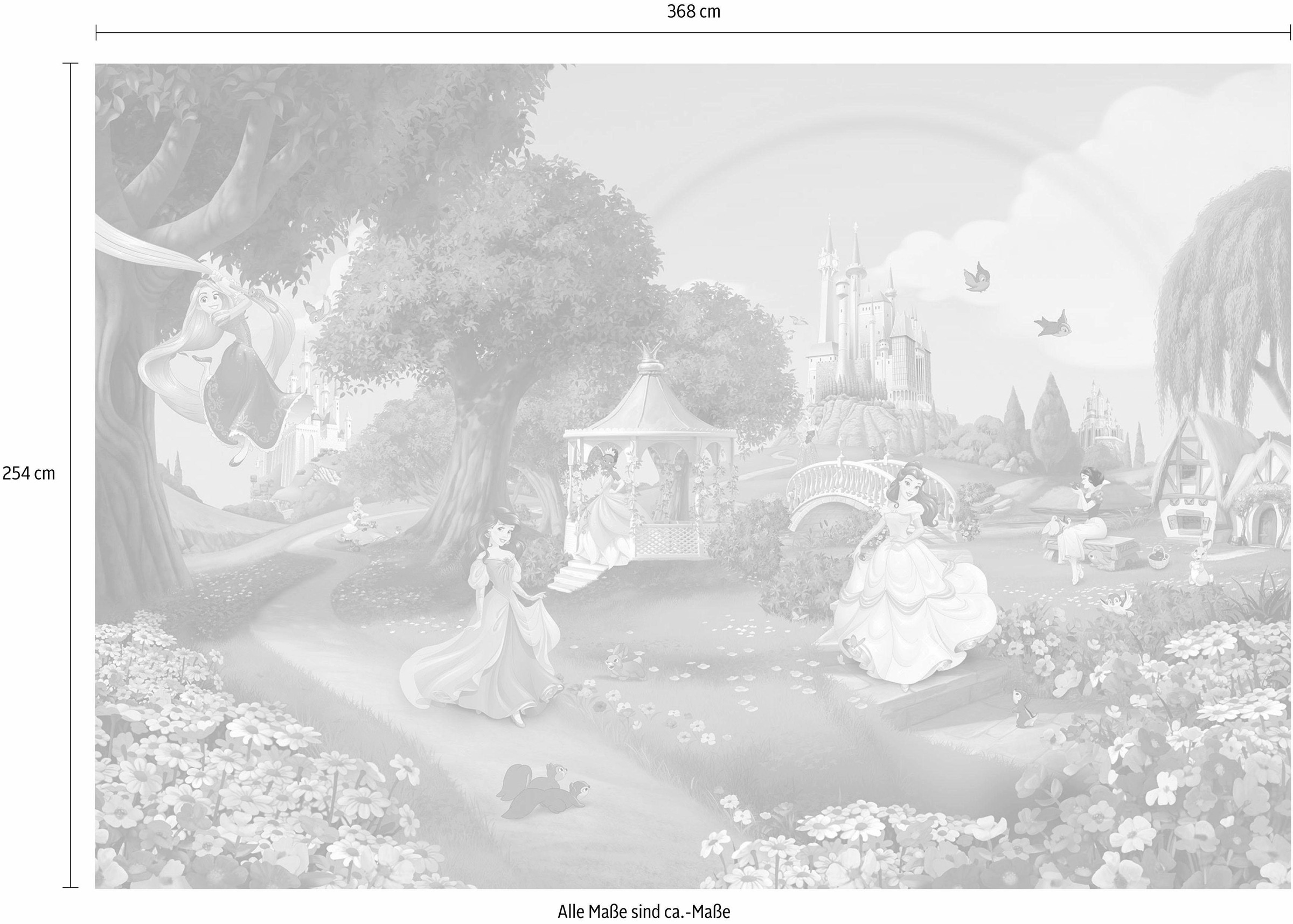 Komar Fototapete »Disney Princess Rainbow - Grösse 368 x 254 cm«, bedruckt, Kinderzimmer
