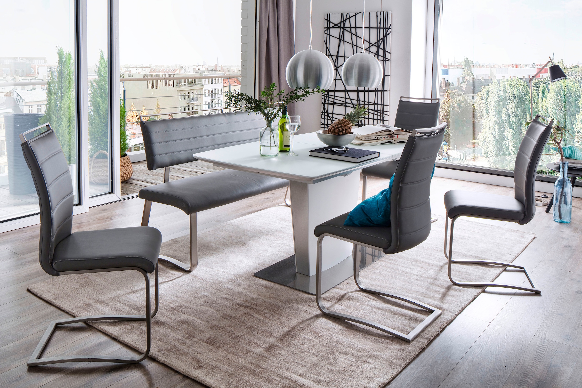 MCA furniture »Pescara«, (Set), Kunstleder, Freischwinger Kg shoppen bis 2 | online Jelmoli-Versand 120 St., belastbar Stuhl