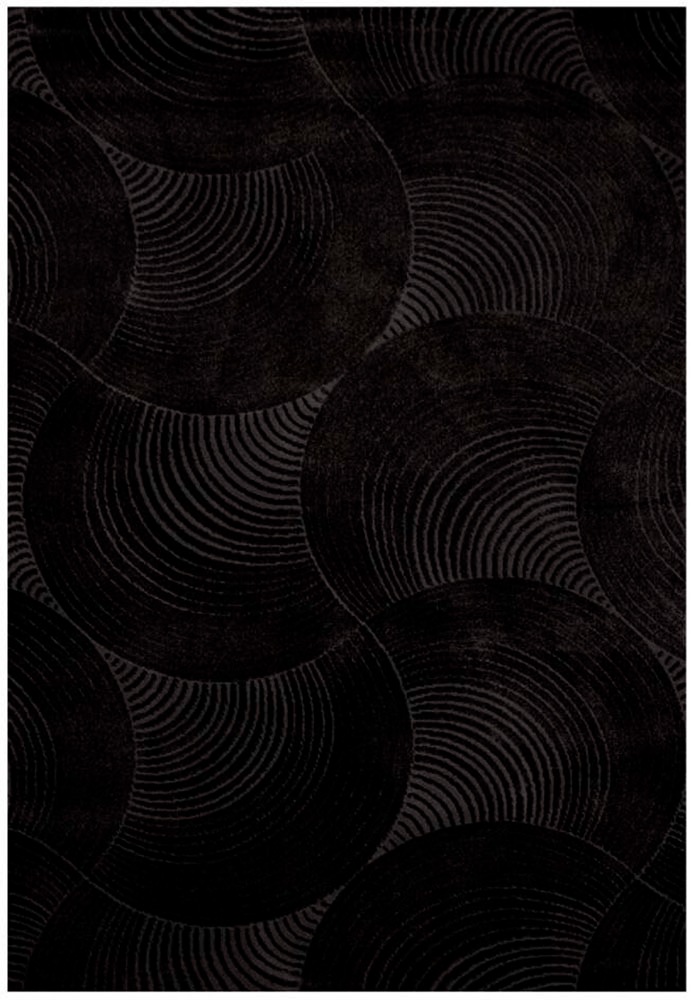 Carpet City Teppich »Friseé-Teppich FANCY 647«, rechteckig, 12 mm Höhe, Läufer, Kurzflor,3D-Optik,Kreisförmiges Muster, Wohnzimmer