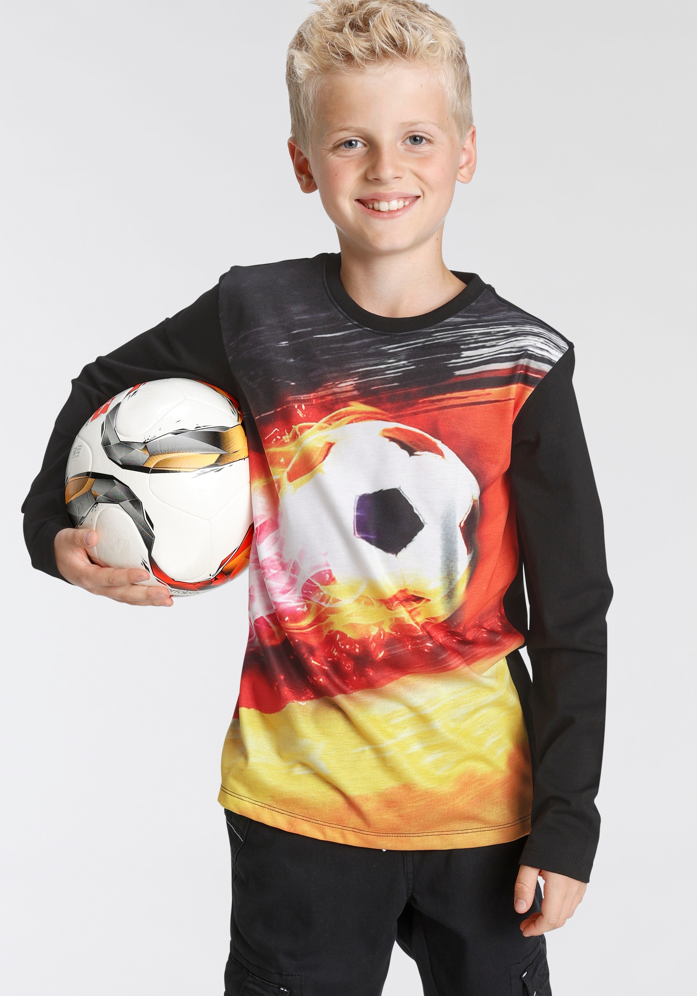 KIDSWORLD ordern Deutschland-Farben Langarmshirt »FUSSBALL«, ✵ | in Jelmoli-Versand online