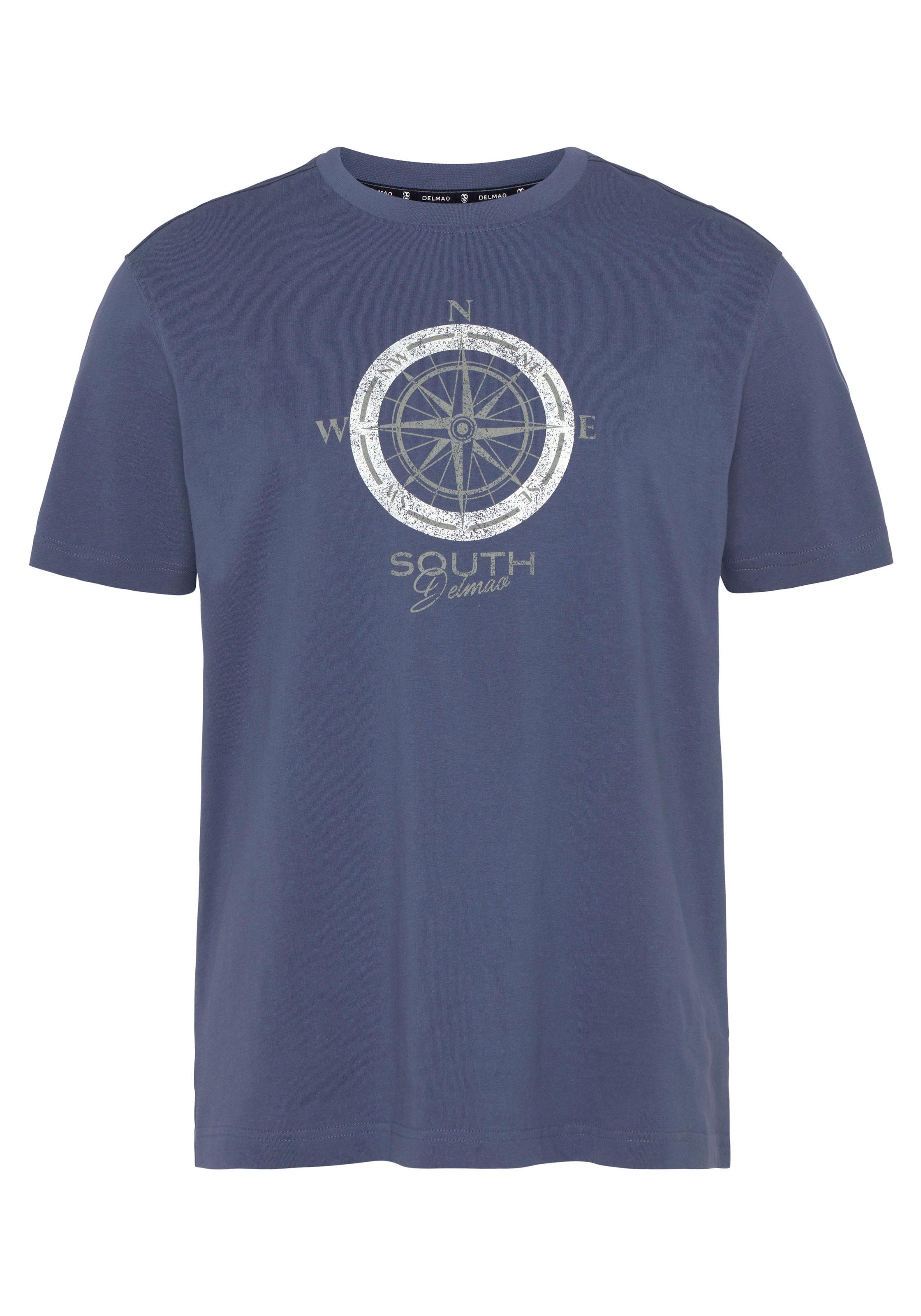 DELMAO T-Shirt, Kurzarm, bedruckt, Rundhals, aus Baumwolle