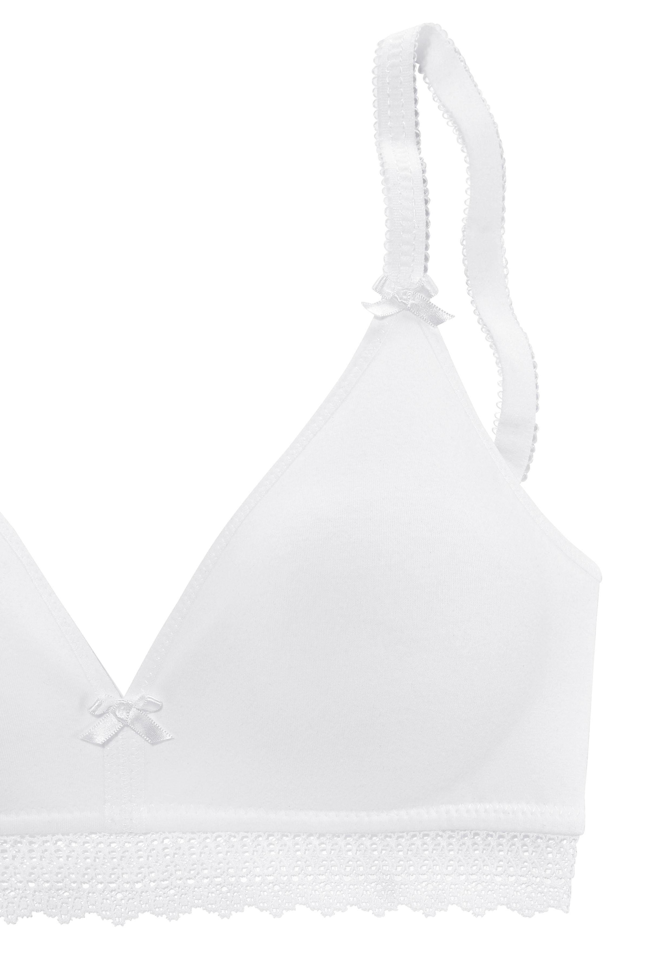 petite fleur Bralette-BH, Spitzenband, bei (Packung, Basic Schweiz Jelmoli-Versand Dessous aus Stück), online mit 2 kaufen weicher ohne Baumwolle, Bügel