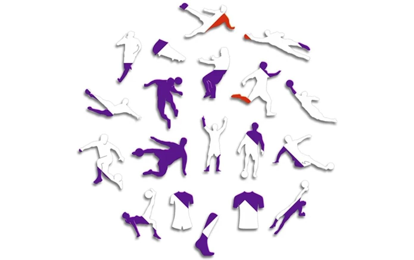 Puzzle »Iconic ACF Fiorentina – Logo«, Holzart: Birke (Herkunftsland: China)