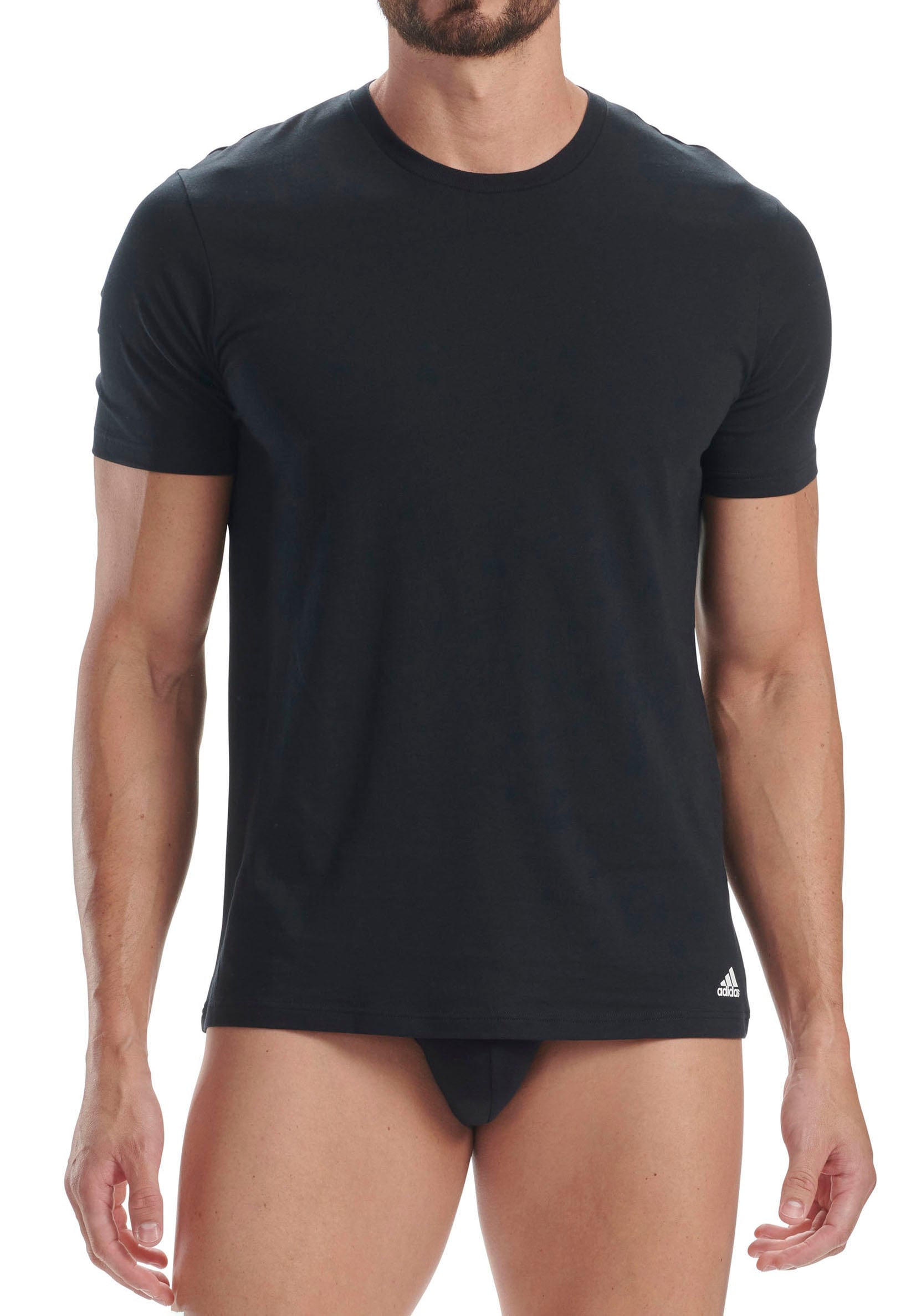 online Unterhemd, Sportswear shoppen Way | (2er-Pack), T-Shirt Crew Neck 4 adidas Stretch Jelmoli-Versand flexiblen mit