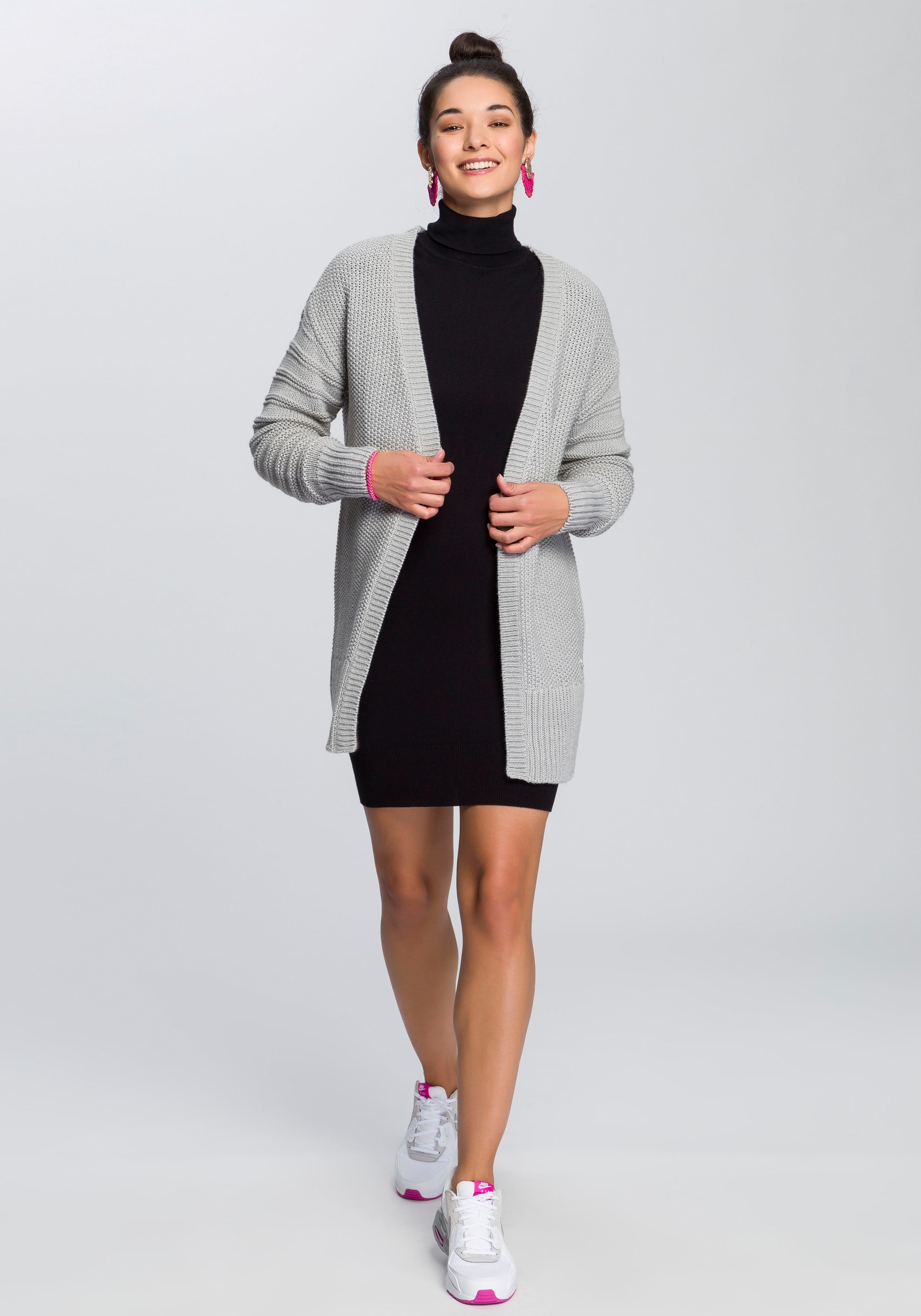 AJC Strickkleid, Minilänge, klassischer Stil, aus Viskosemischung