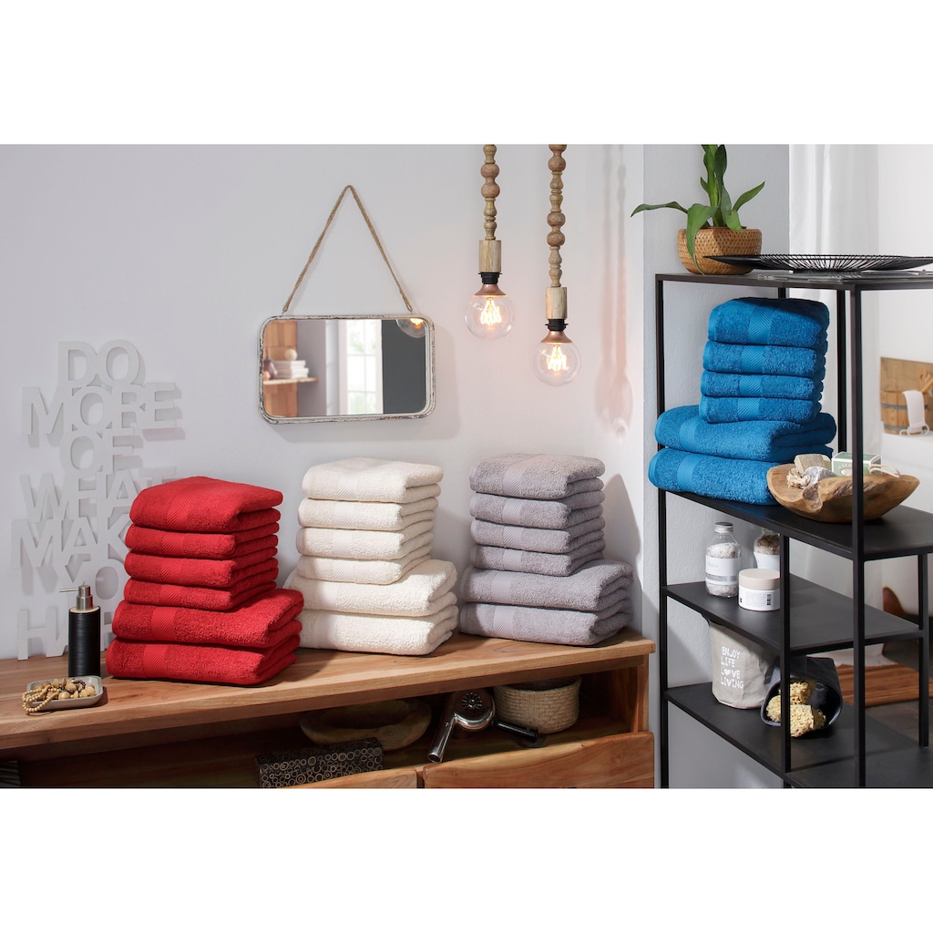 Home affaire Duschtücher »Eva«, (2 St.), Premium-Qualität 550g/m², flauschig, Handtuchset aus 100 % Baumwolle