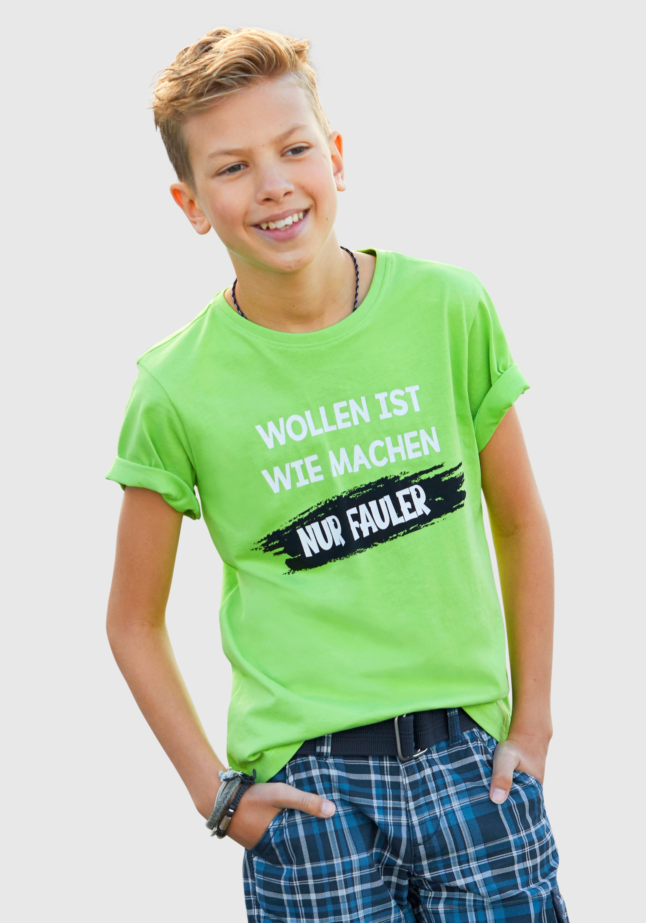 ✵ KIDSWORLD T-Shirt günstig Spruch | WIE Jelmoli-Versand entdecken IST MACHEN....«, »WOLLEN