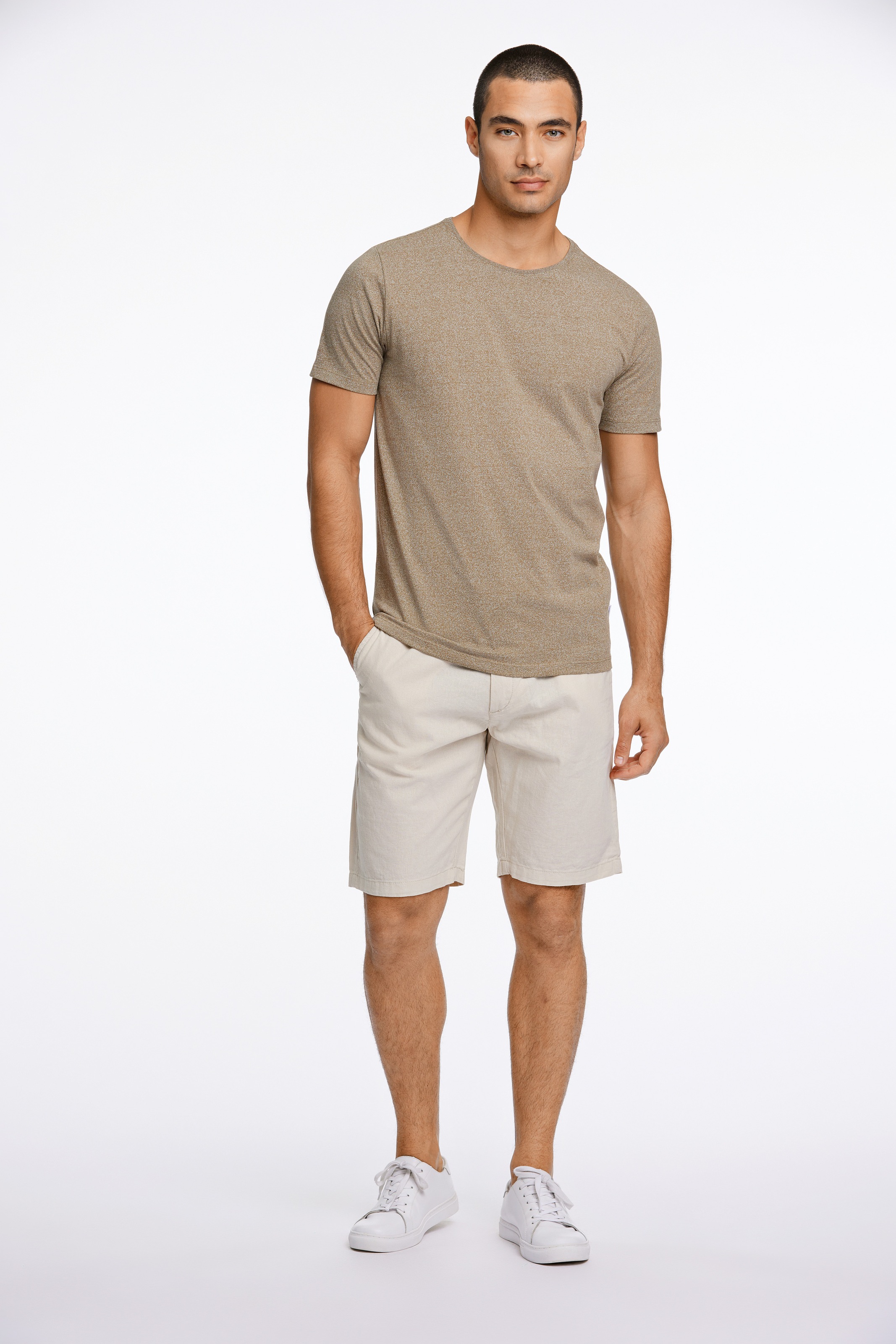 LINDBERGH Chinoshorts, Sommerhose mit Leinen