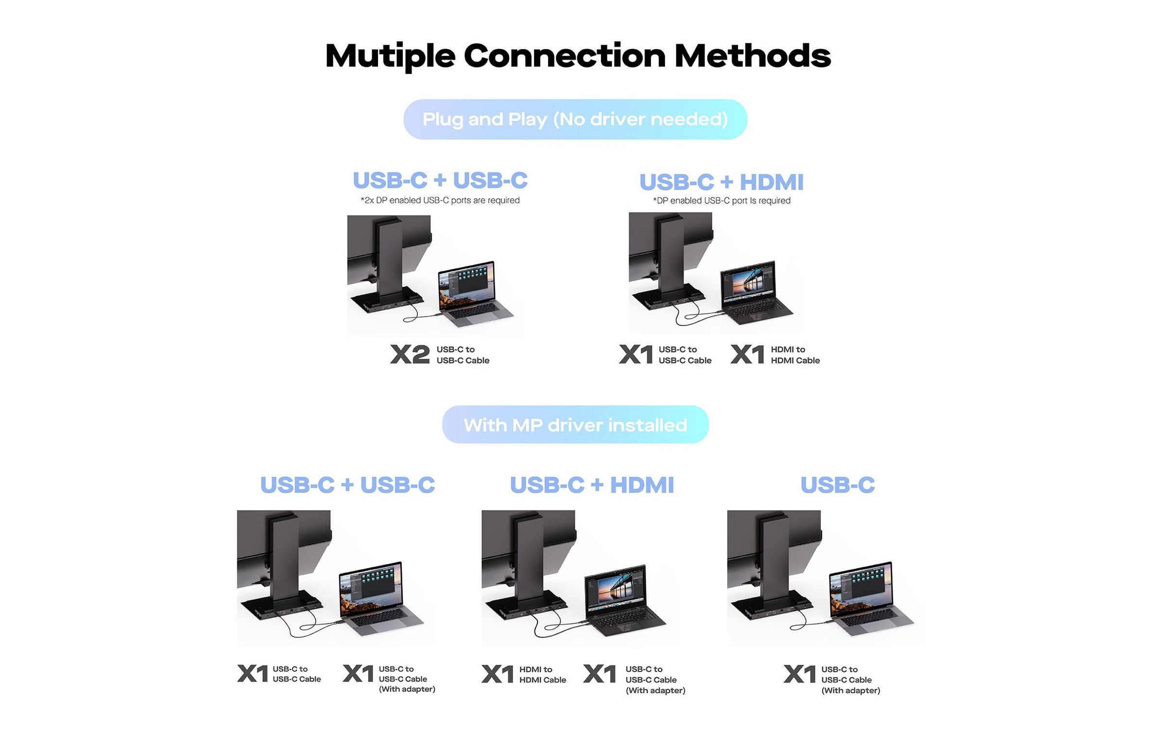 Mobile Pixels LCD-Monitor »Geminos T«, 60,72 cm/24 Zoll, 1920 x 1080 px, Full HD, 60 Hz