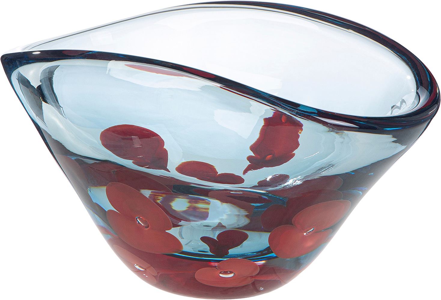 GILDE Schale "Schale Rose klar" 1 aus Glas Glasschale, Rosenmotiv, Dekoschale, Tischdeko, romantisch, stilvoll