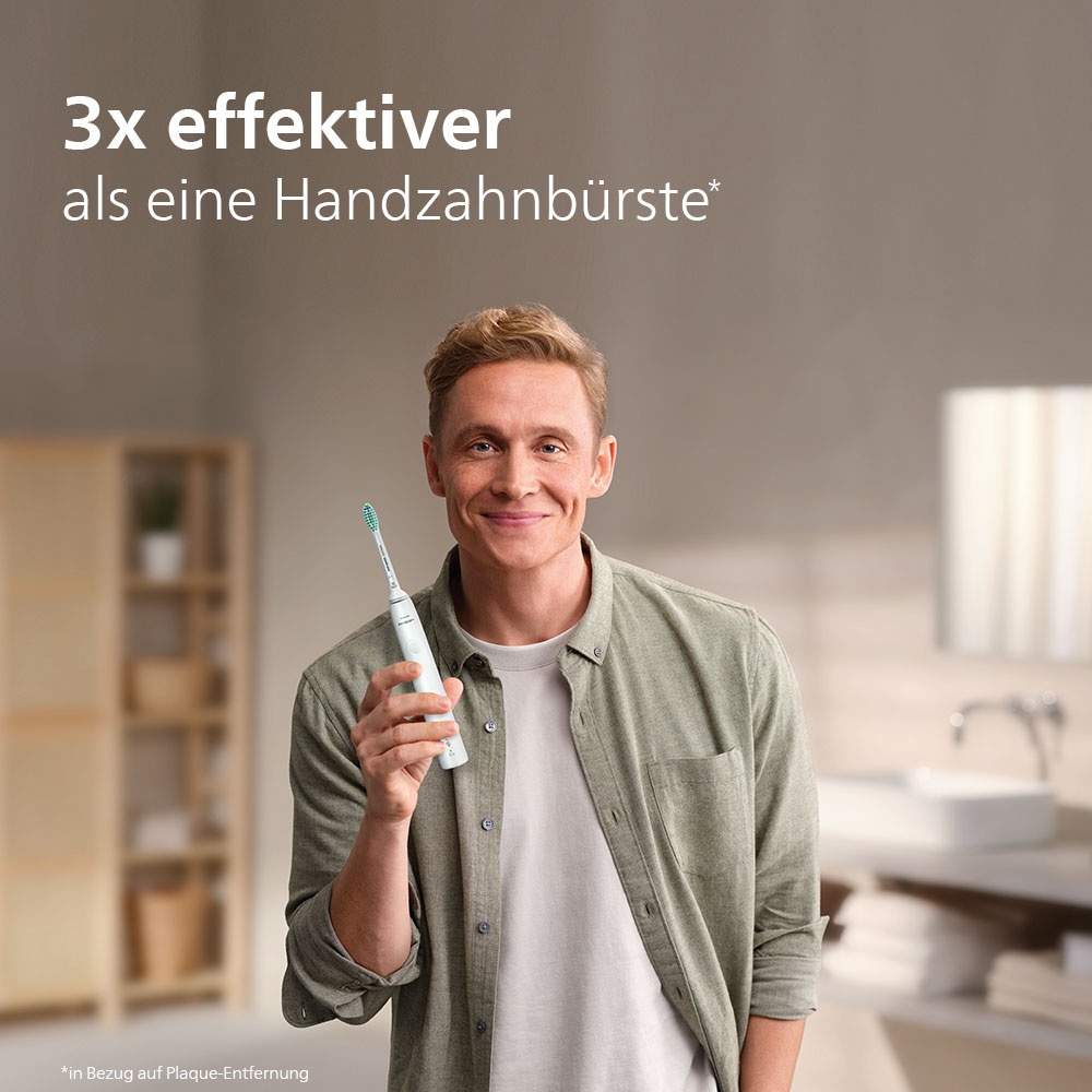 Philips Sonicare Elektrische Zahnbürste »Series 3100 HX3673«, 1 St. Aufsteckbürsten, mit Schalltechnologie, 4-Quadranten-Timer und 2-Minuten-Timer
